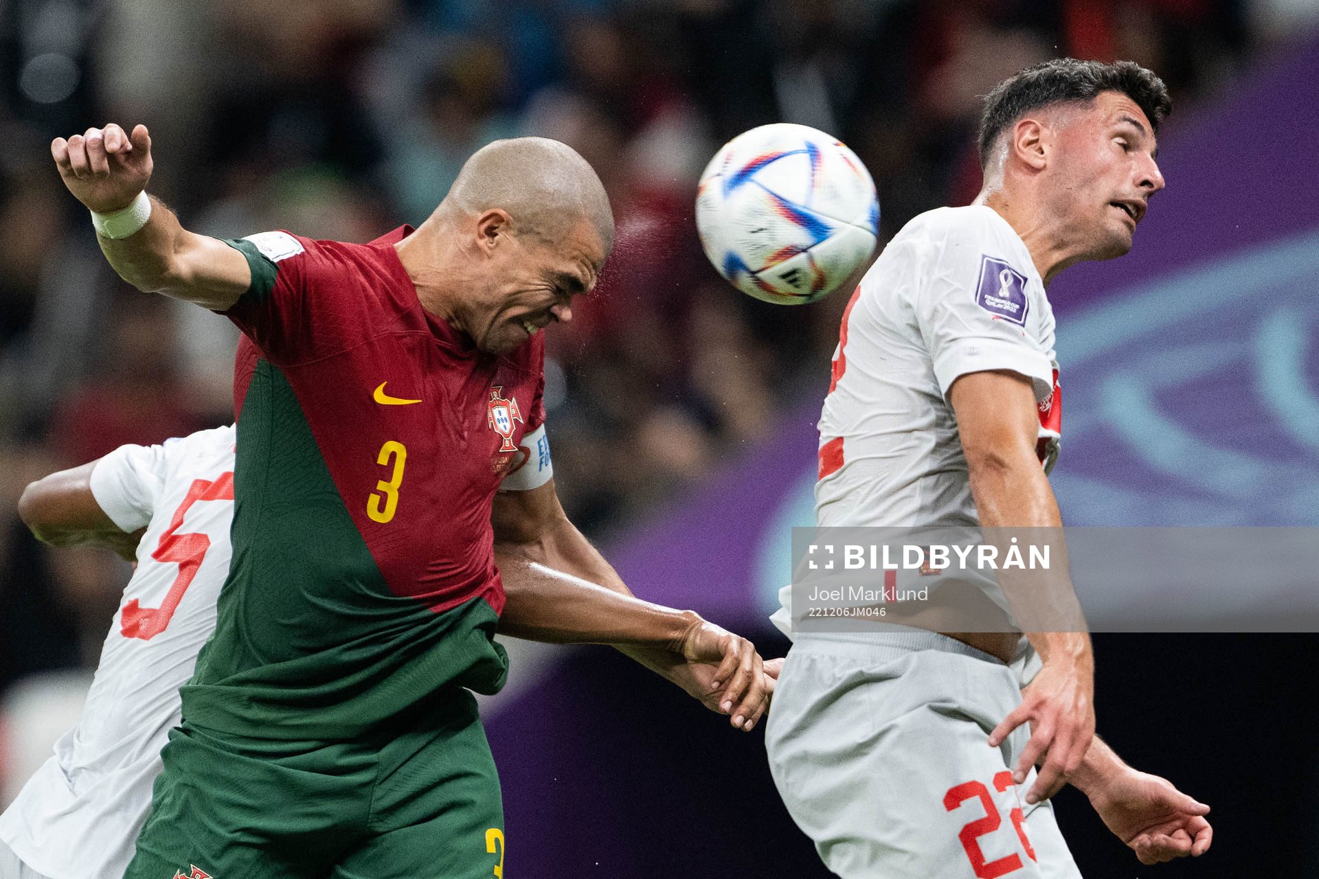 Pepe of Portugal scores 2-0