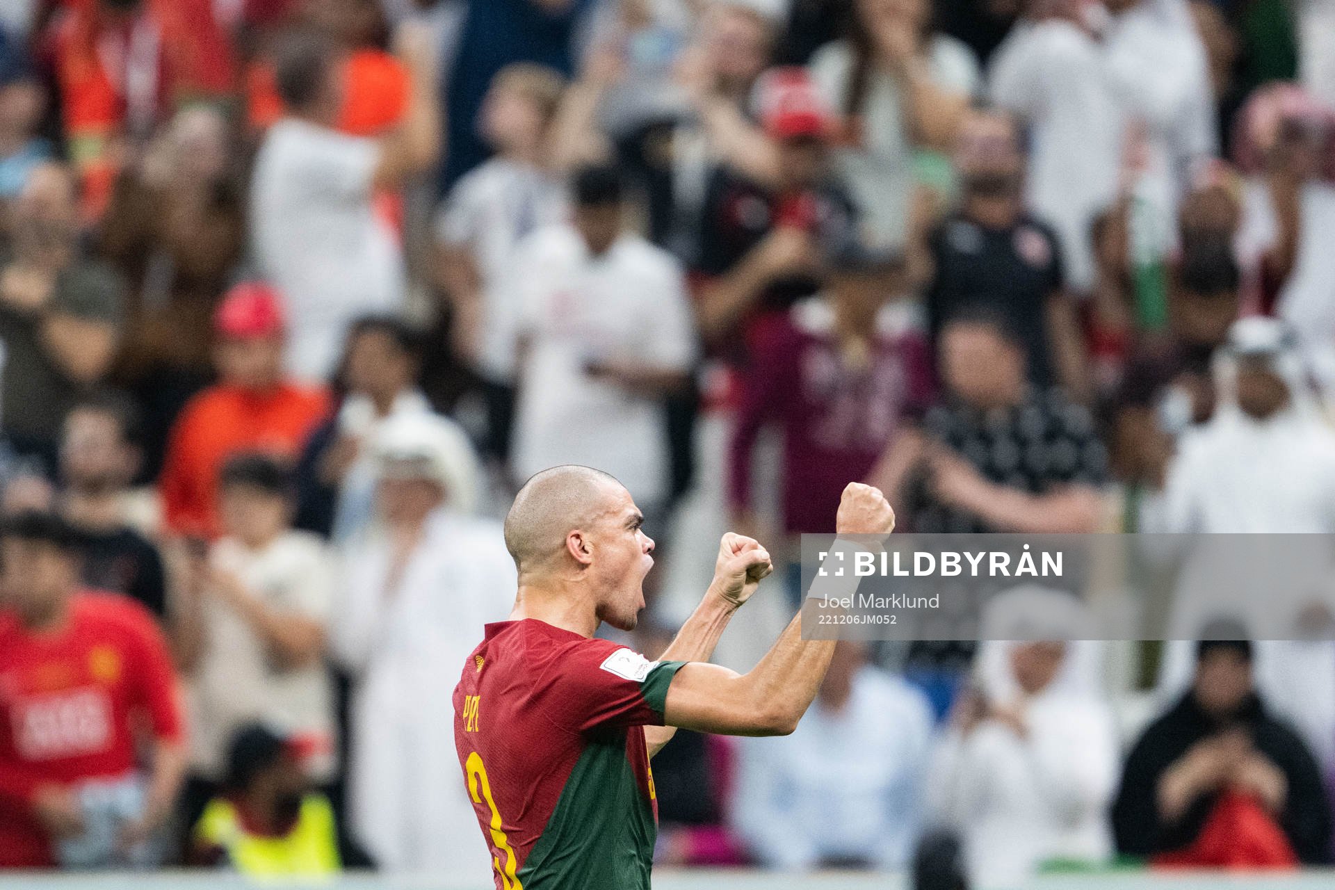Pepe of Portugal celebrates