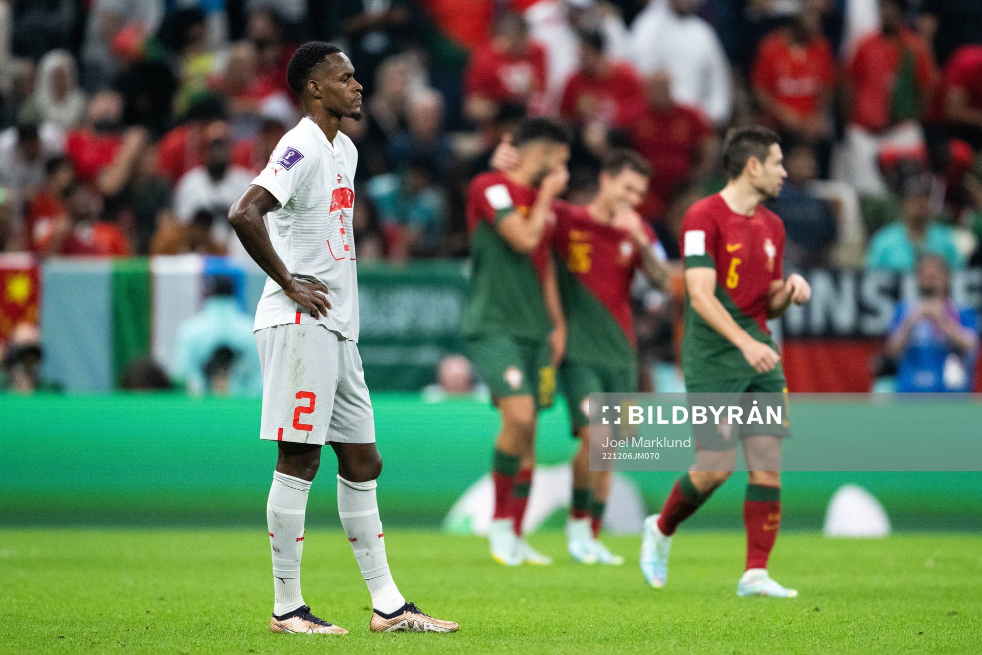 Edimilson Fernandes of Switzerland looks dejected