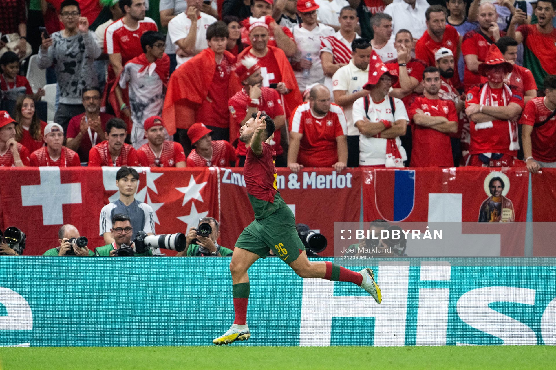 Goncalo Ramos of Portugal celebrates