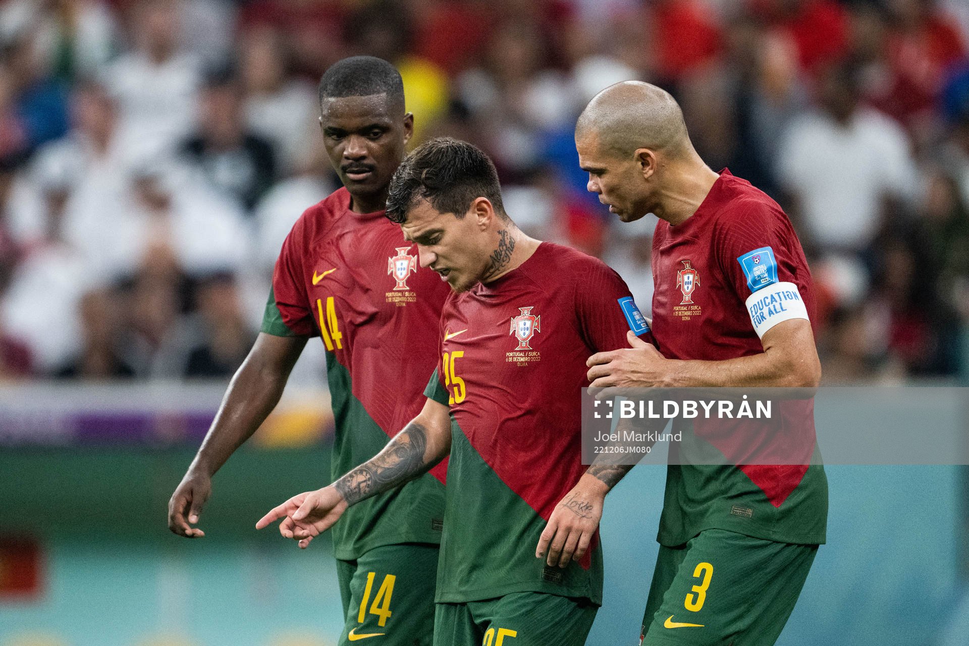 William Carvalho, Otavio and Pepe of Portugal