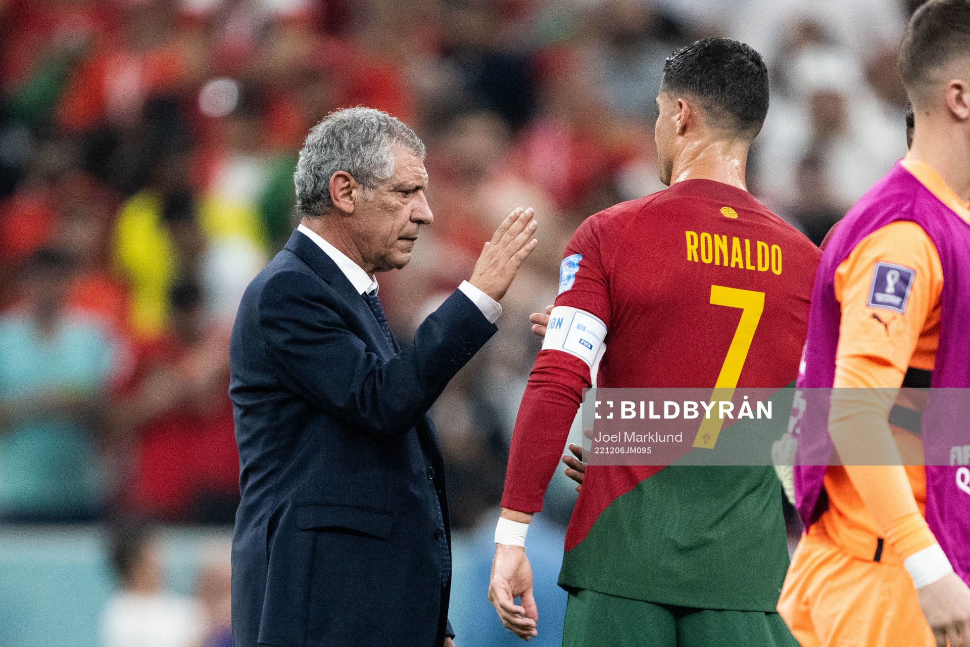 Head coach Fernando Santos and Cristiano Ronaldo of Portugal