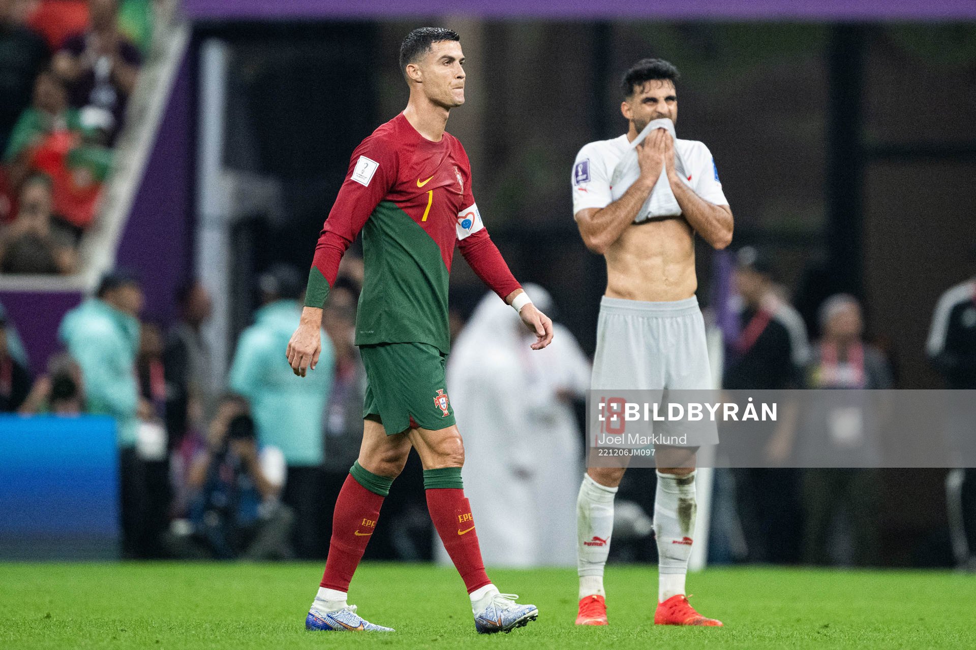 Cristiano Ronaldo of Portugal and Eray Coemert of