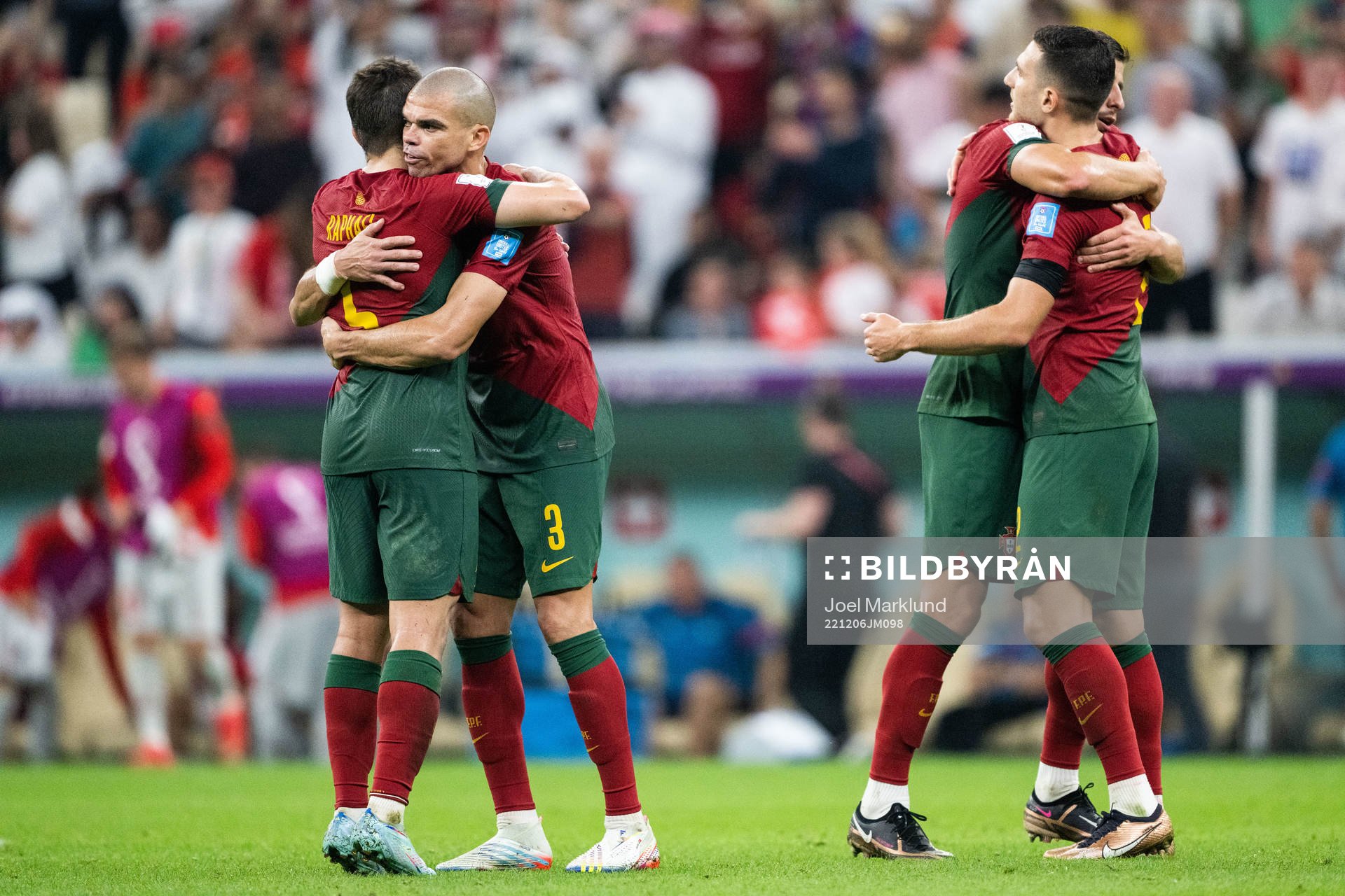 Raphael Guerreiro, Pepe, Ruben Dias and Diogo Dalot of