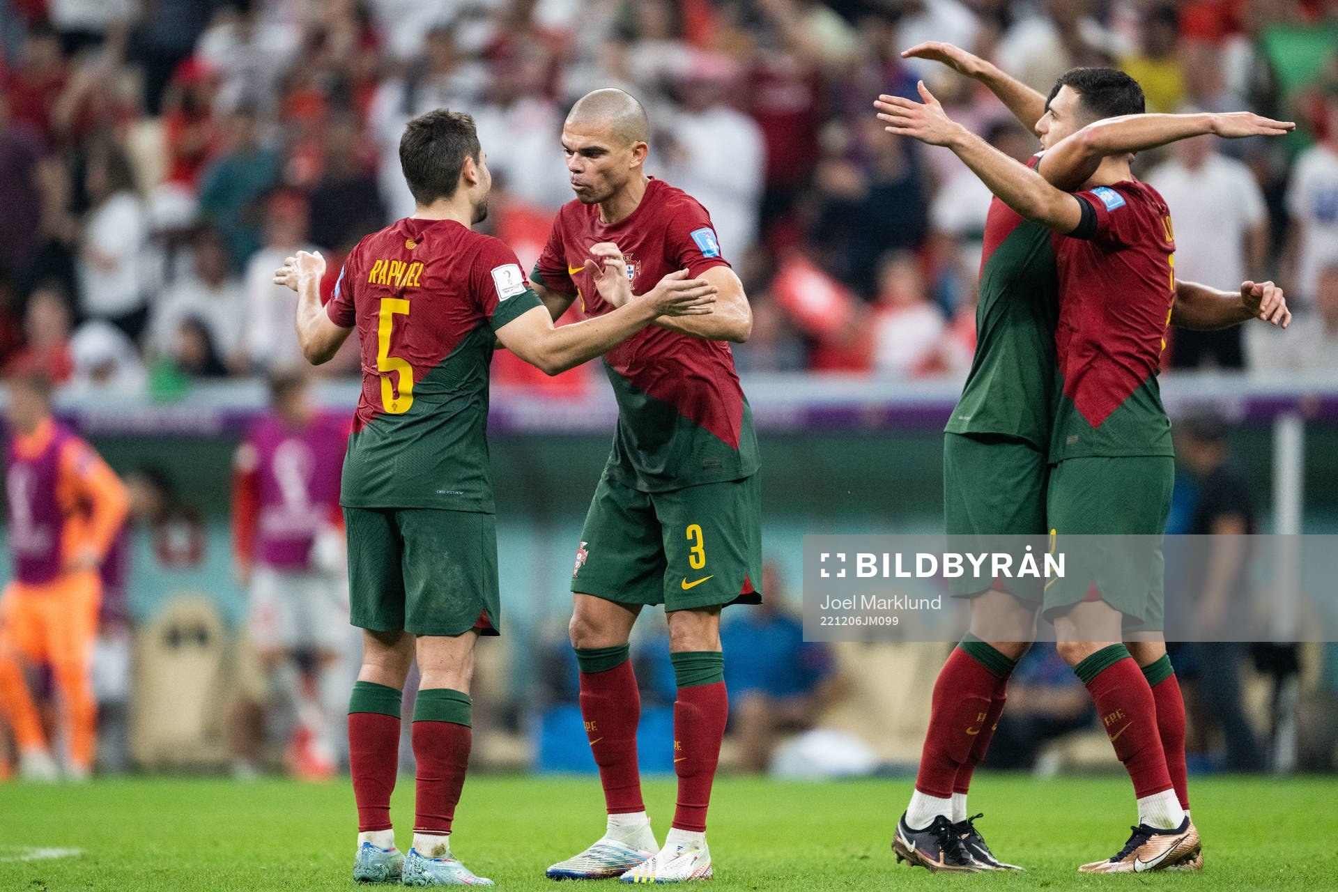 Raphael Guerreiro, Pepe, Ruben Dias and Diogo Dalot of