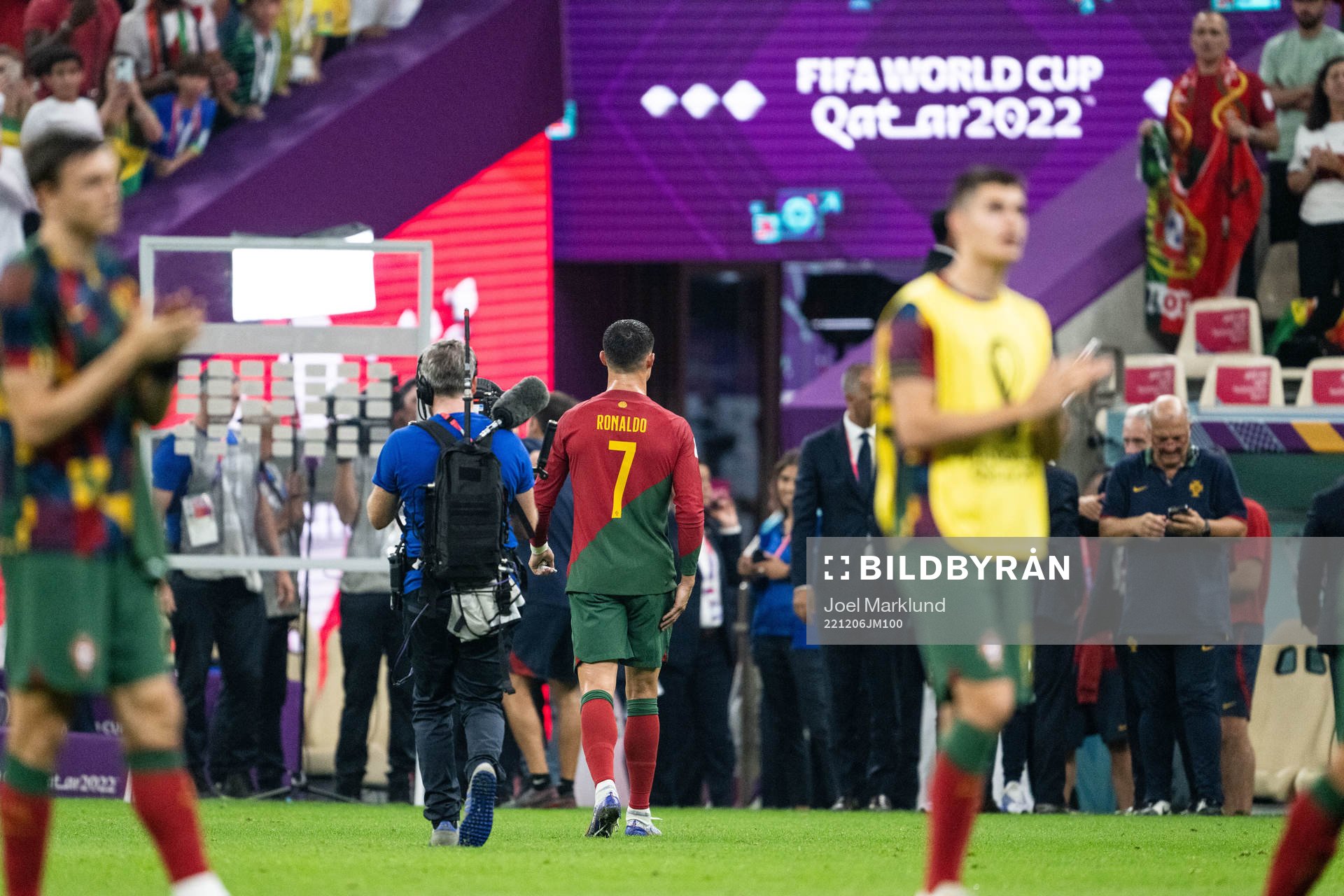 Cristiano Ronaldo of Portugal leaves the pitch
