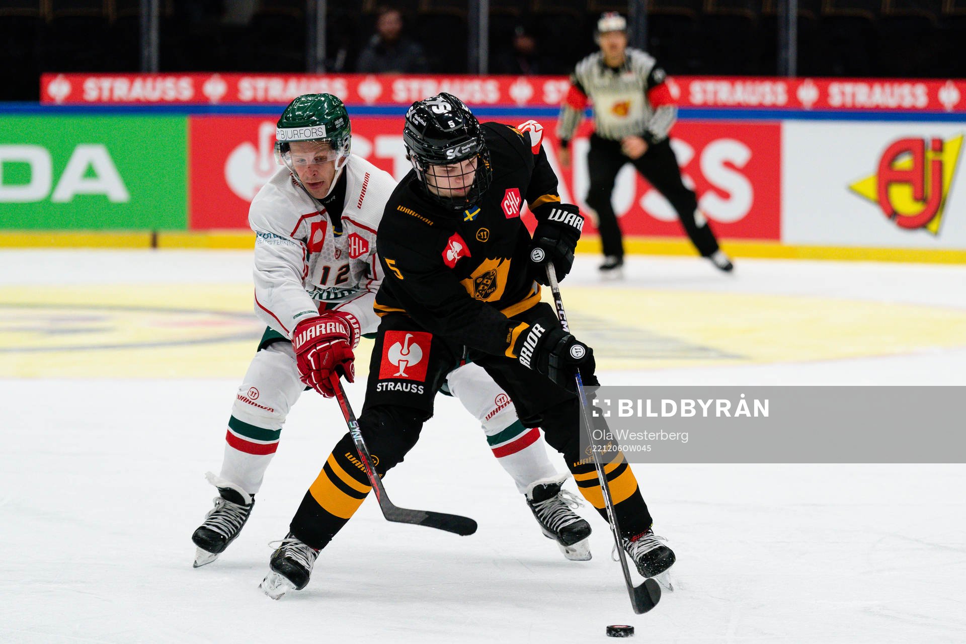 Frölundas Max Friberg och Skellefteås Axel Sandin-Pellikka