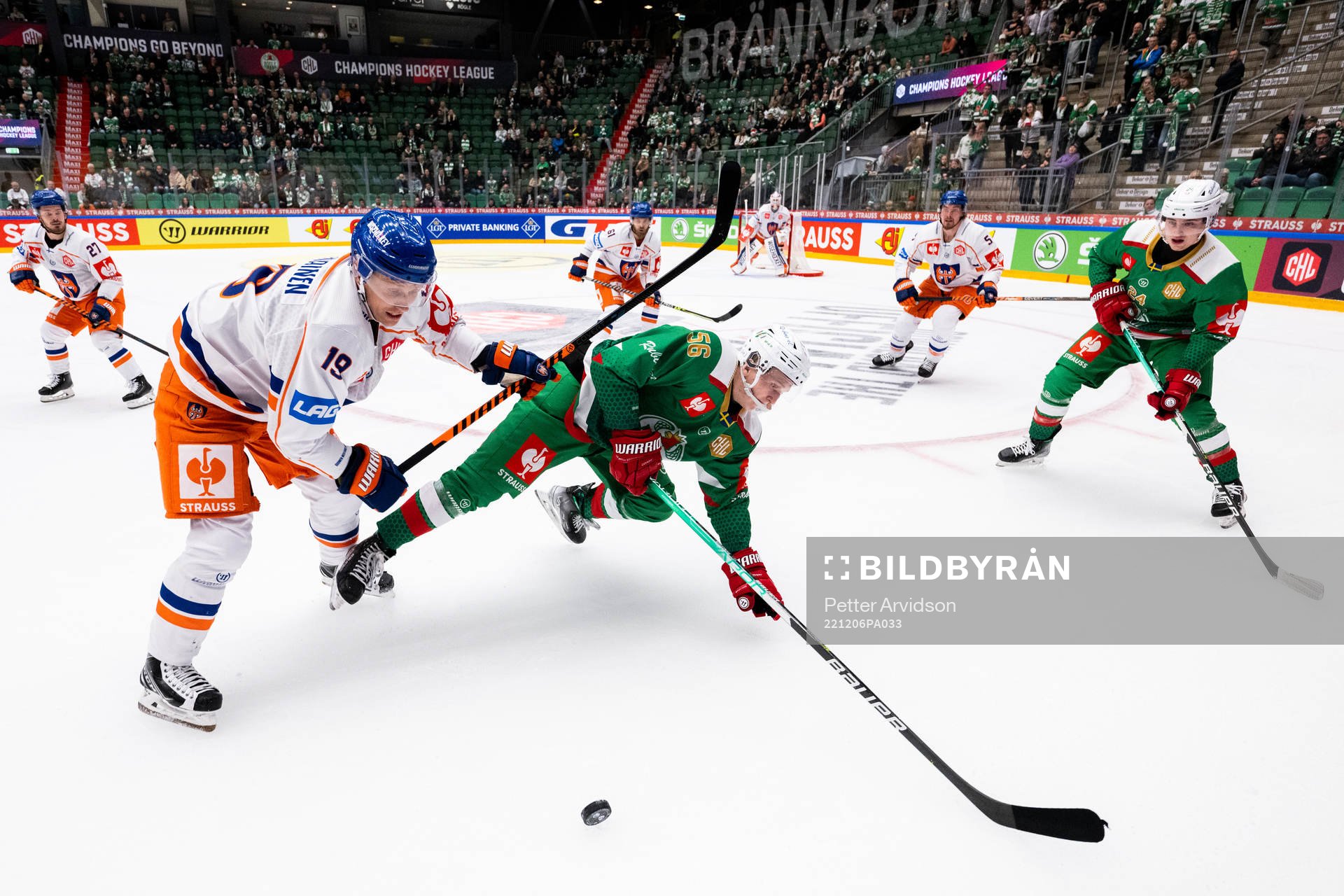 Veli Matti Savinainen of Tappara and Adam Engström of