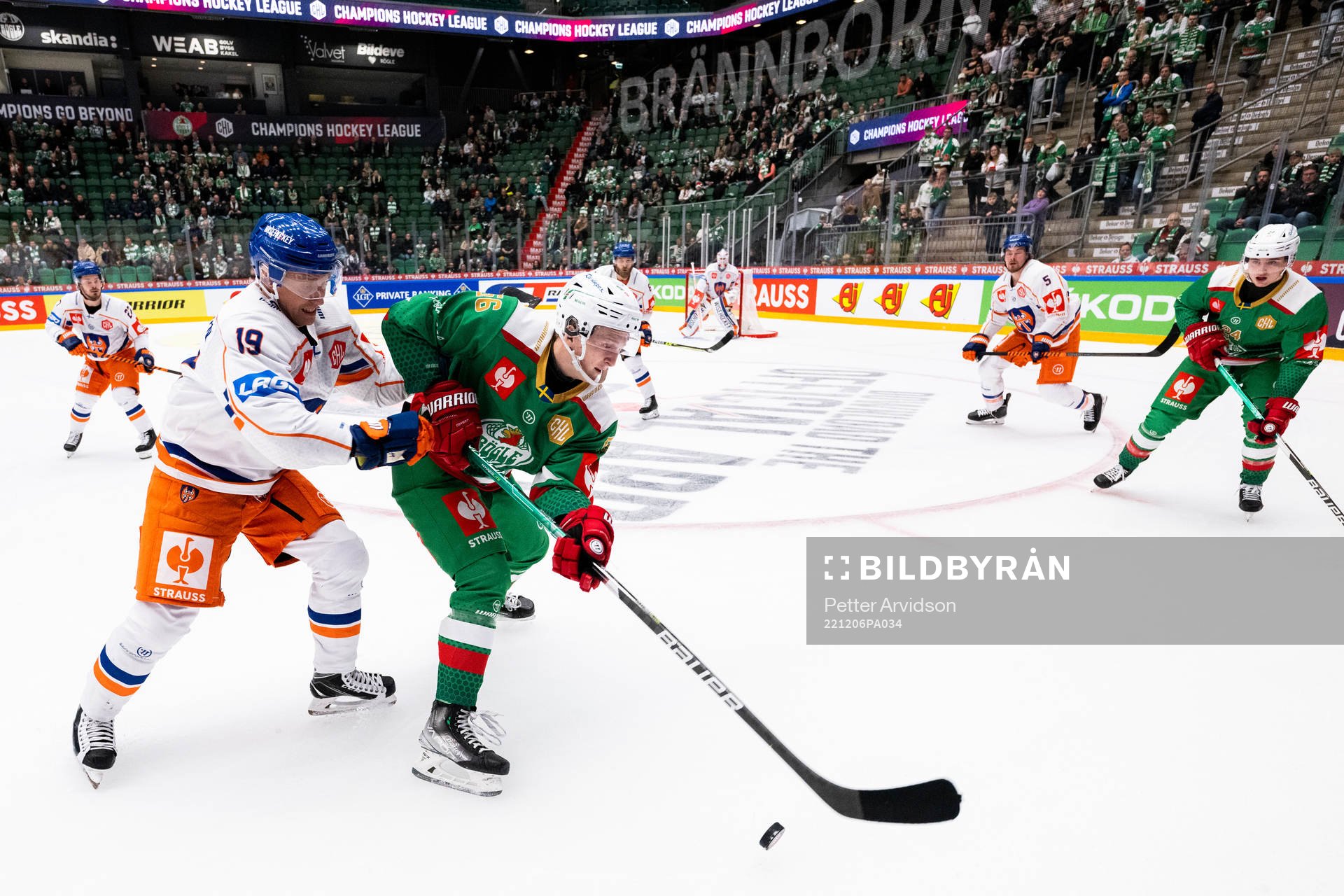 Veli Matti Savinainen of Tappara and Adam Engström of