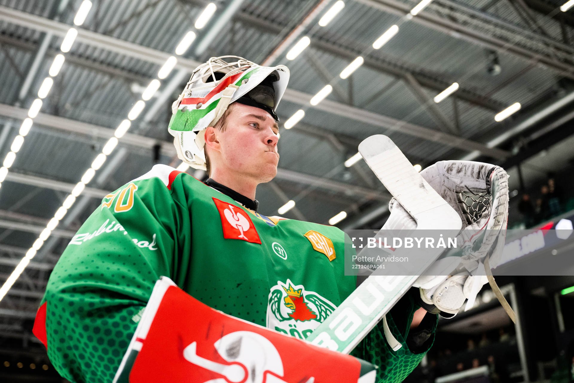 Goalkeeper Calle Clang of Rögle