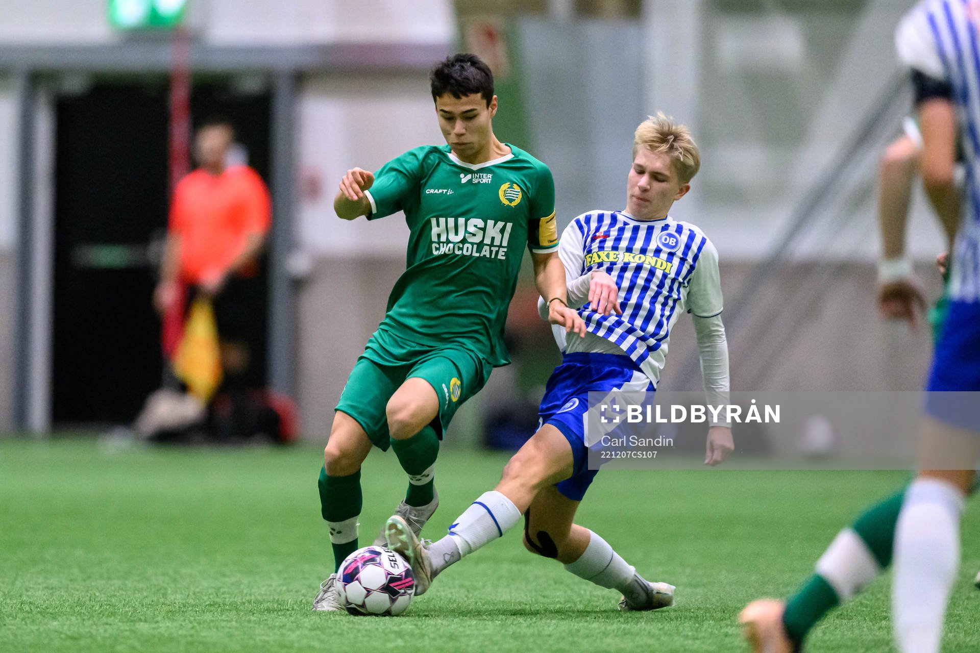 Hammarbys Liam Källman och Odenses Noah Lassen