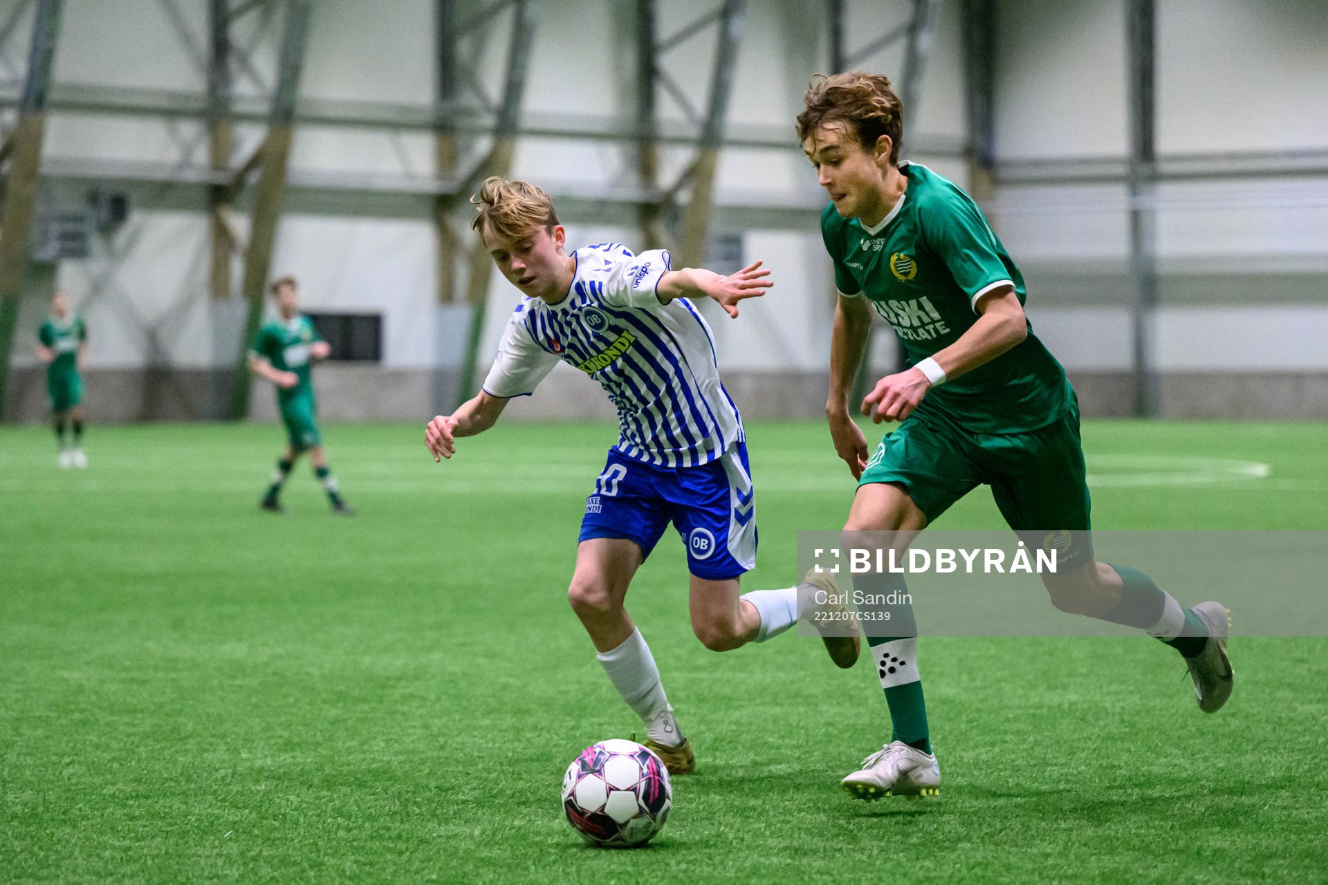 Odenses Hjalte Boe och Hammarbys Max Wikström