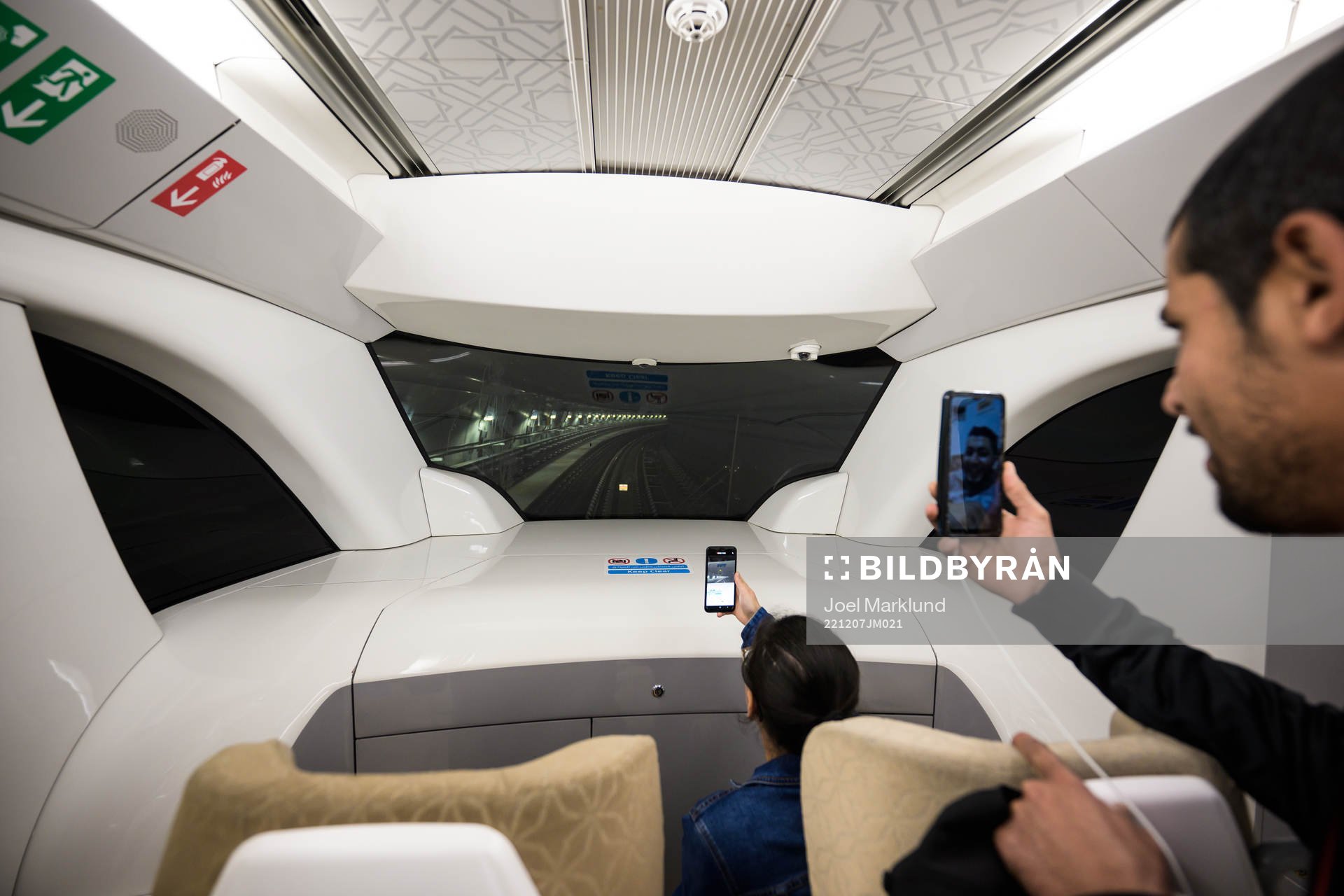 Passengers travel in a Gold car