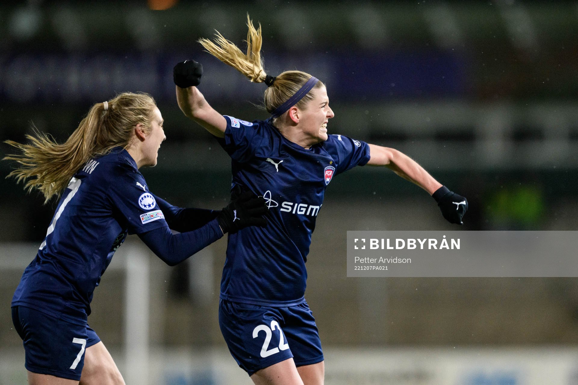 Olivia Schough of Rosengård celebrates