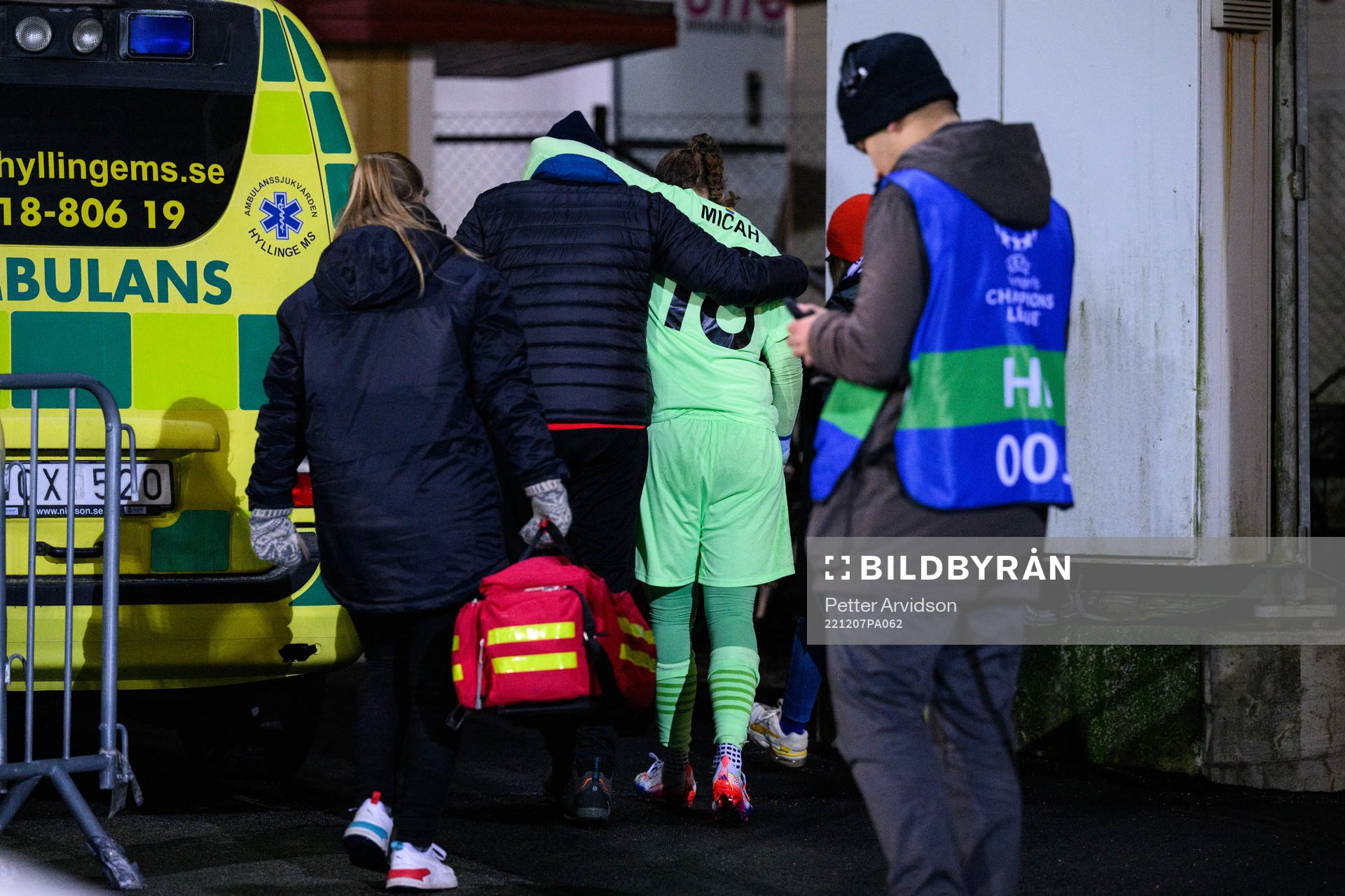 goalkeeper Teagan Micah of Rosengård leaving the stadium