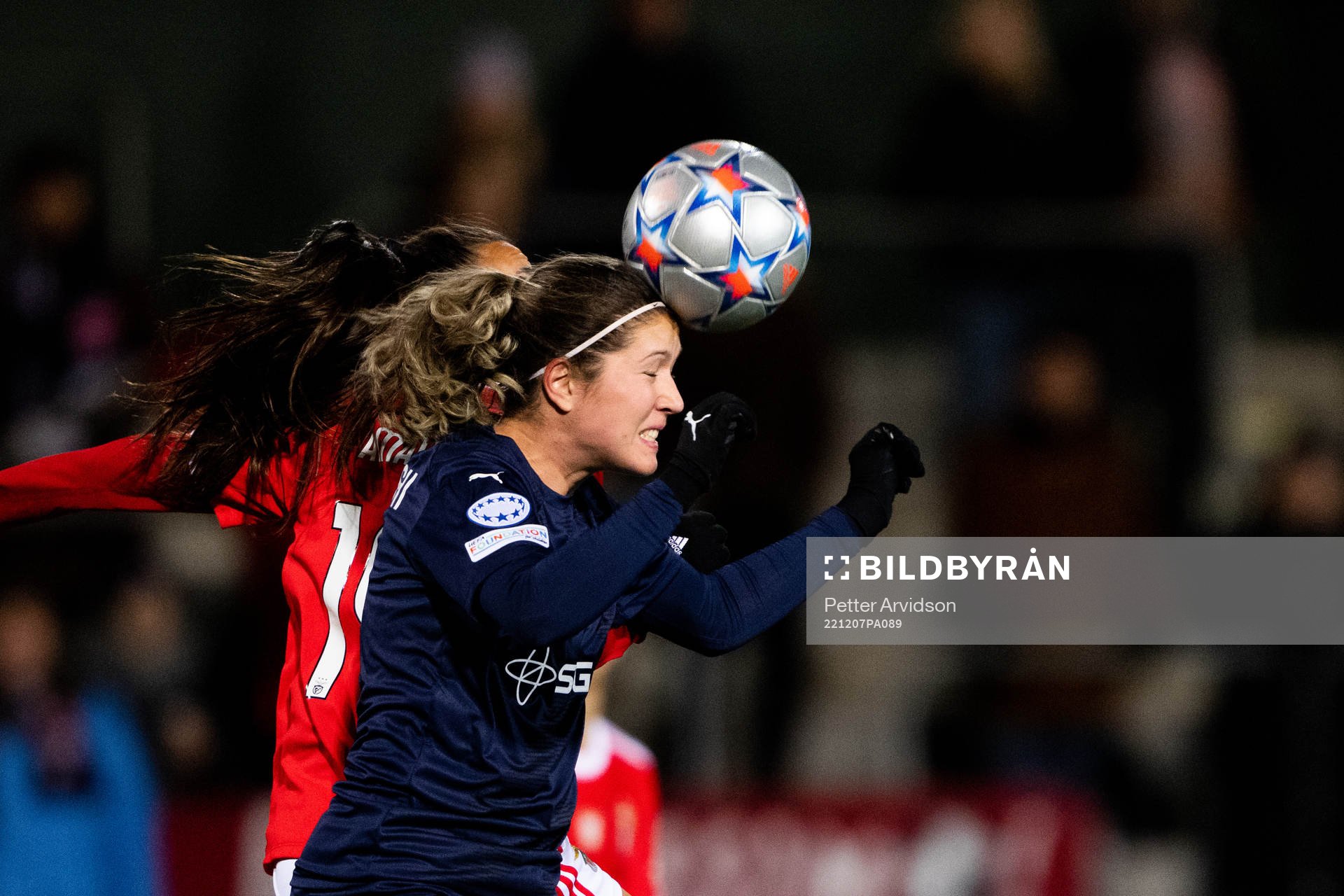 Loreta Kullashi of Rosengård during the UEFA Women's Champions League football match between FC Rosengård and Benfica on December 7, 2022 in Malmö.