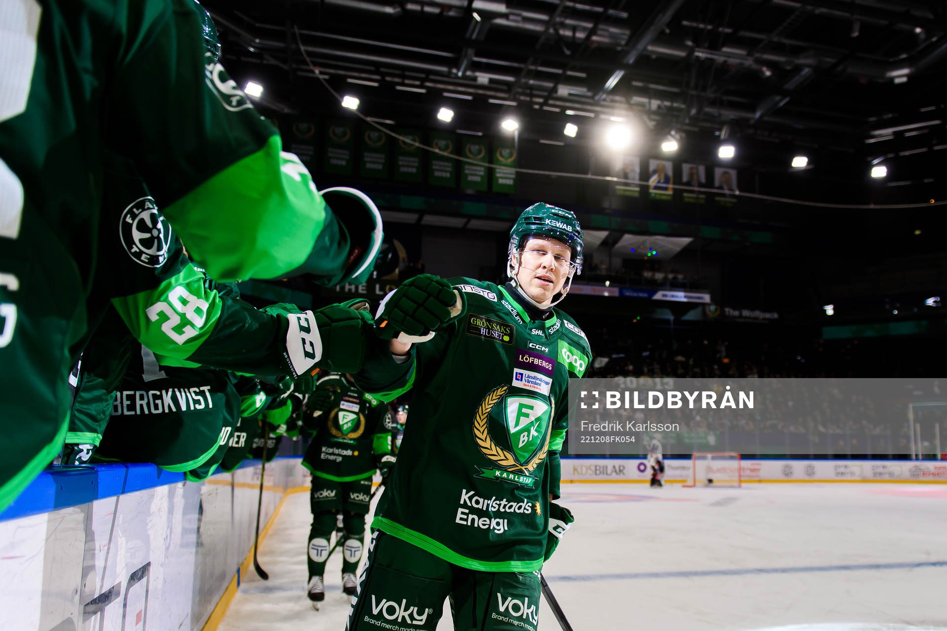 Färjestads Daniel Viksten jublar