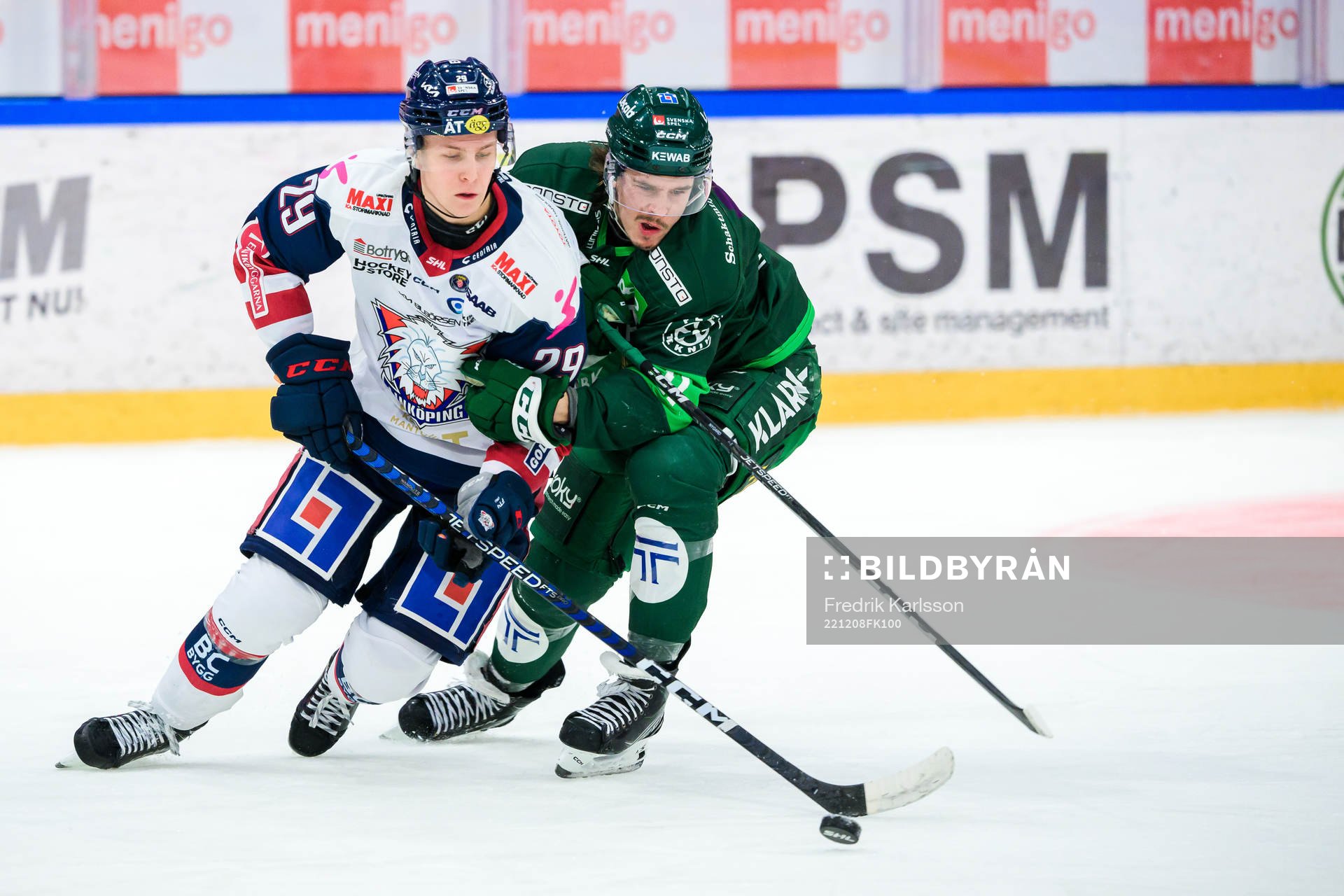Linköpings Georg Weigelt och Färjestads Joakim Nygård