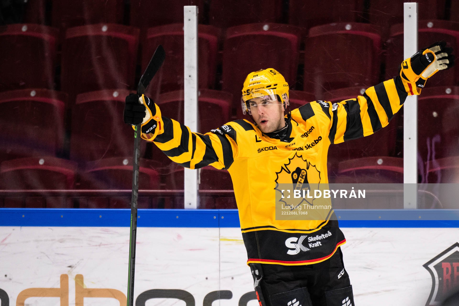 Skellefteås Joakim Lindström jublar