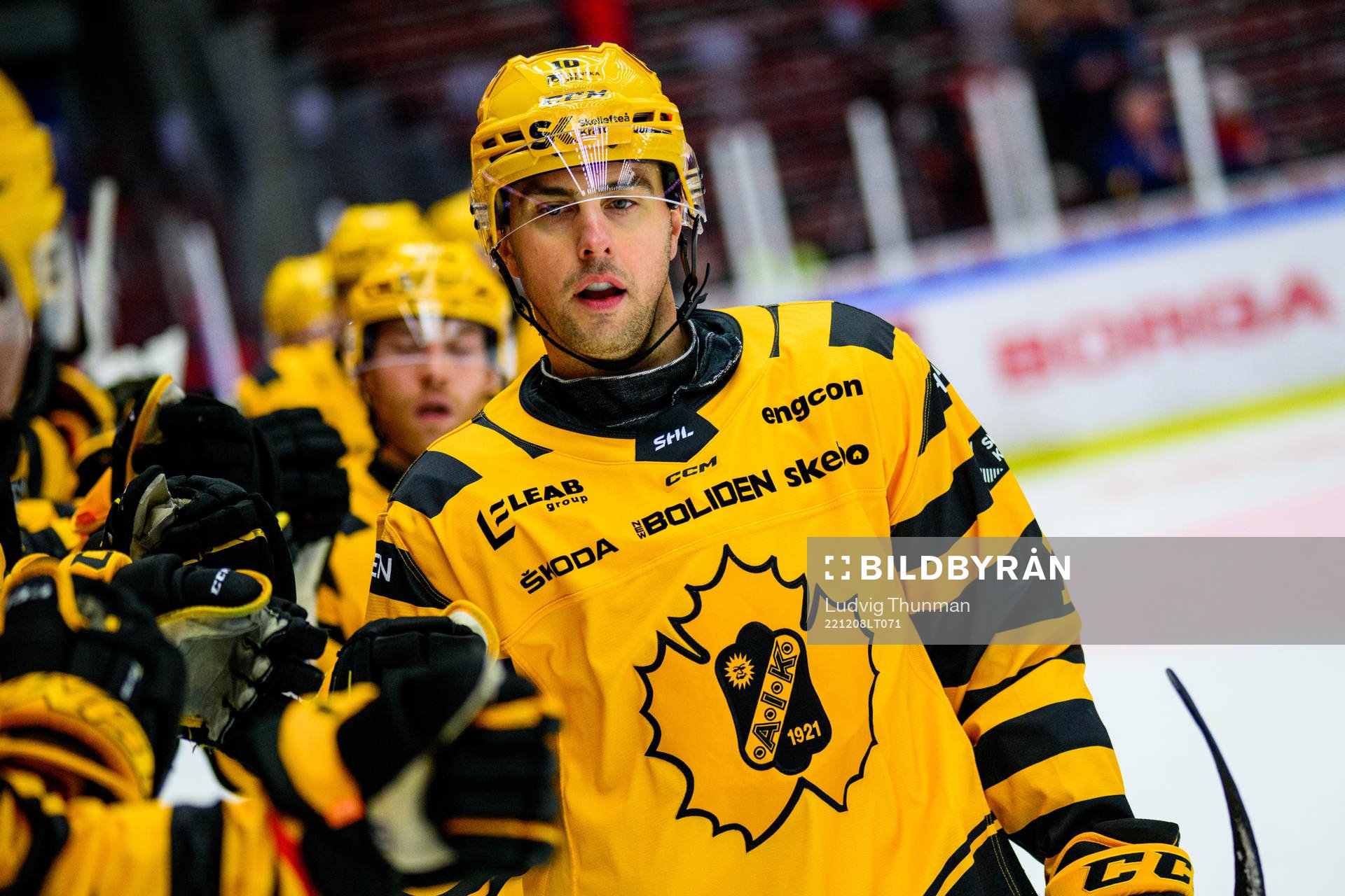 Skellefteås Joakim Lindström jublar