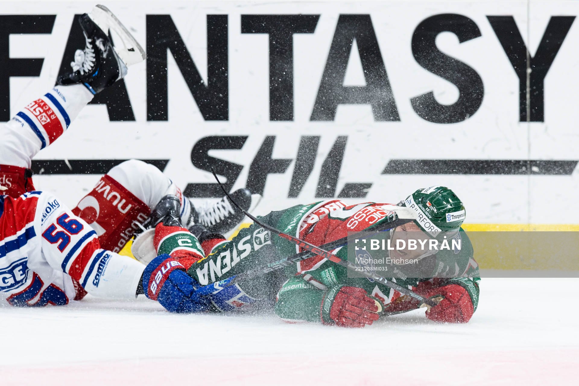 Oskarshamns Robin Norell och Frölundas Max Friberg
