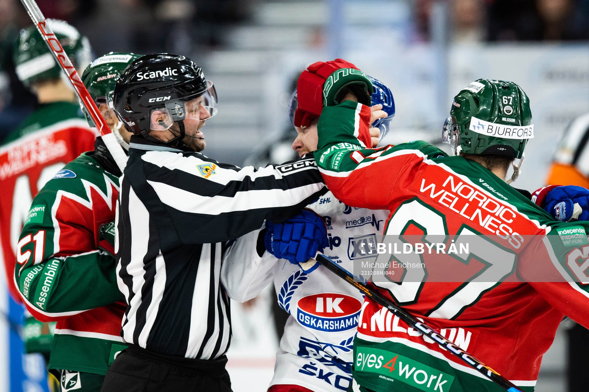 Oskarshamns Patrik Karlkvist och Frölundas Jacob Nilsson