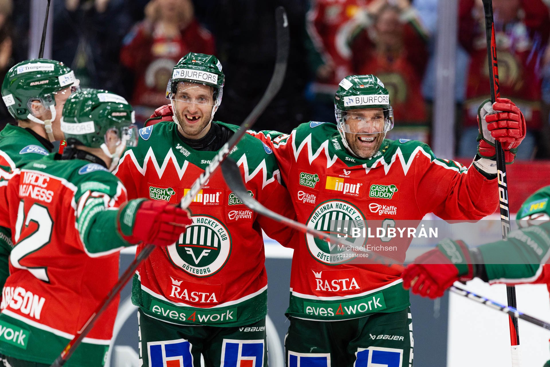 Frölundas Joel Lundqvist jublar