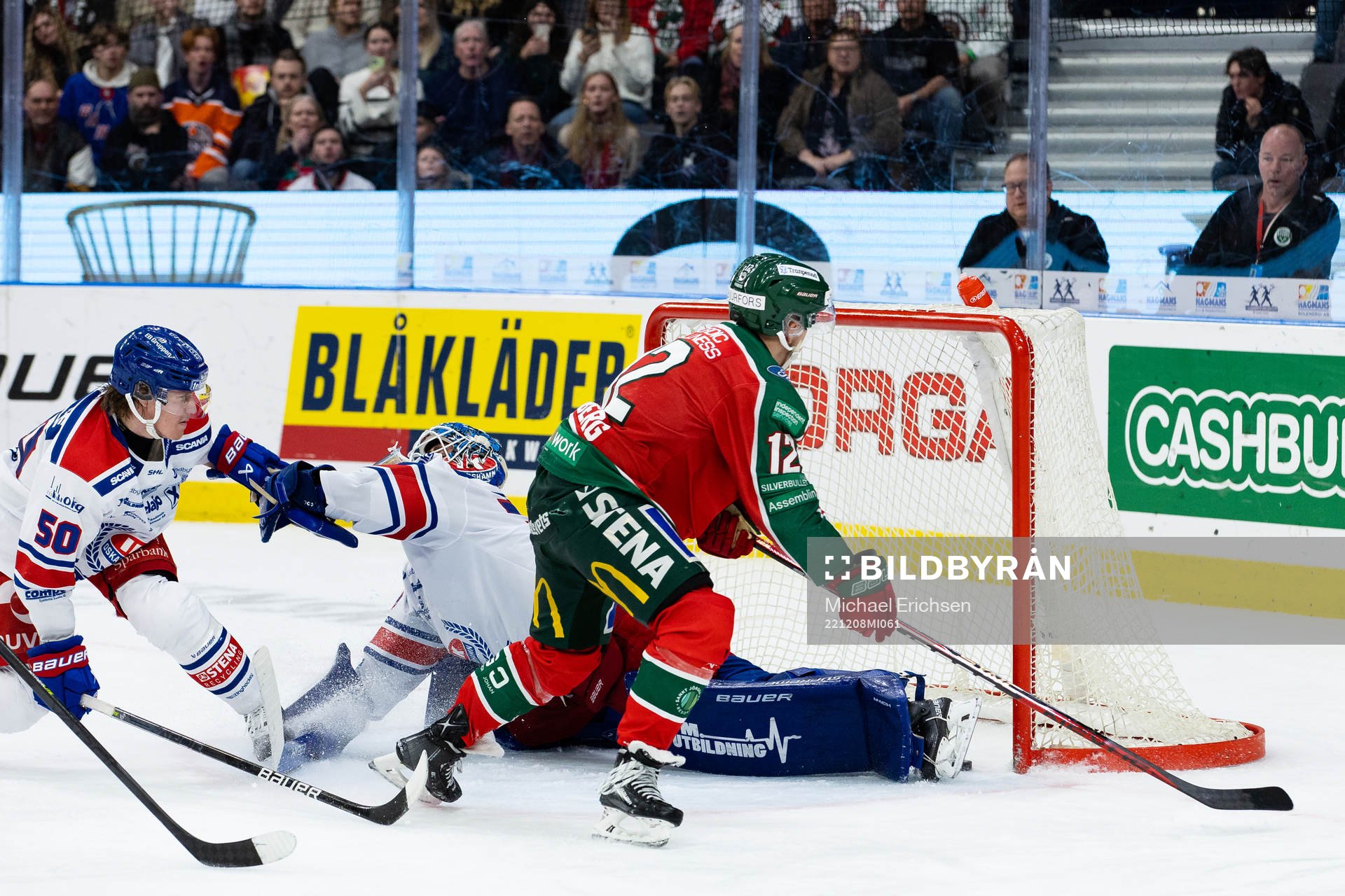 Frölundas Max Friberg sätter 4-3 i mål bakom Oskarshamns