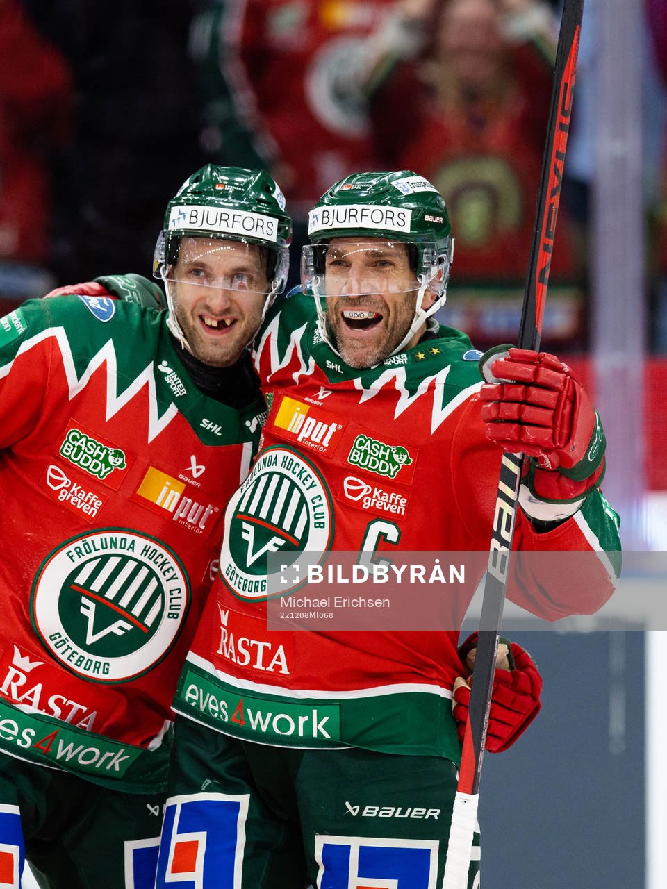 Frölundas Joel Lundqvist jublar