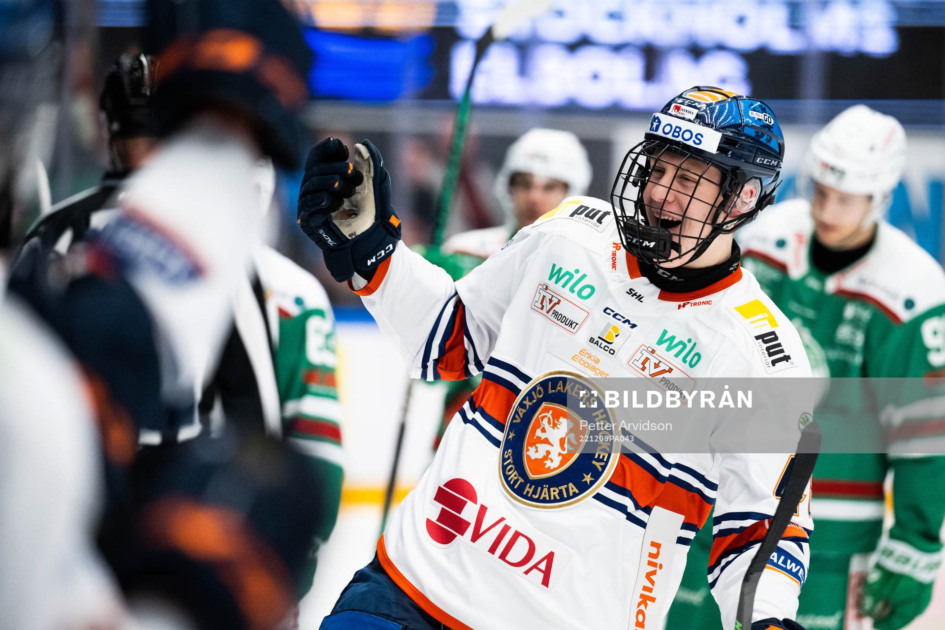 Växjös Jakub Stancl jublar