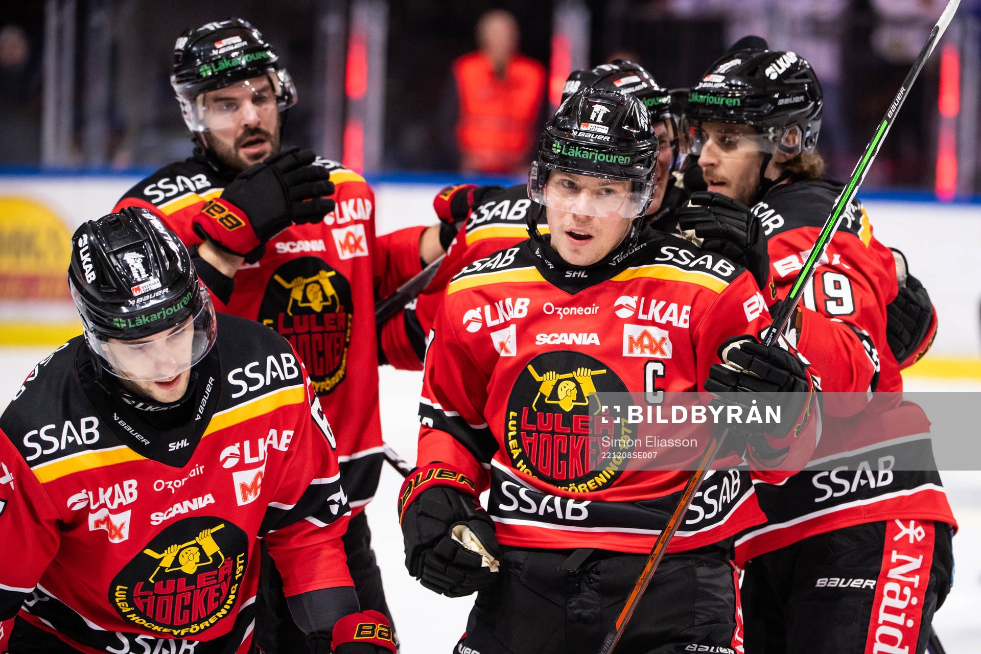 Luleås Erik Gustafsson jublar