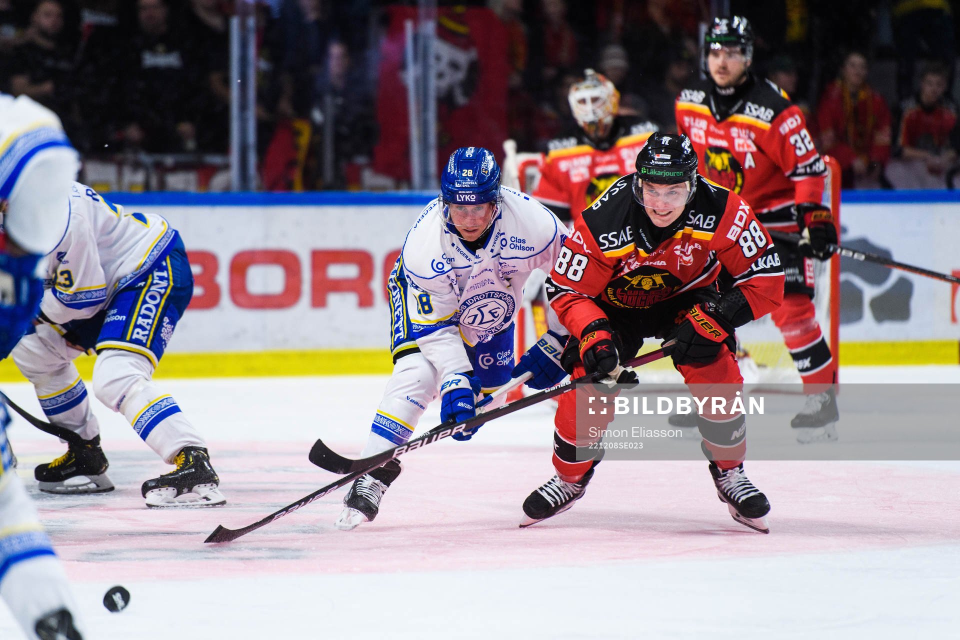 Leksands Justin Glenn Kloos och Luleås Joonas Rask