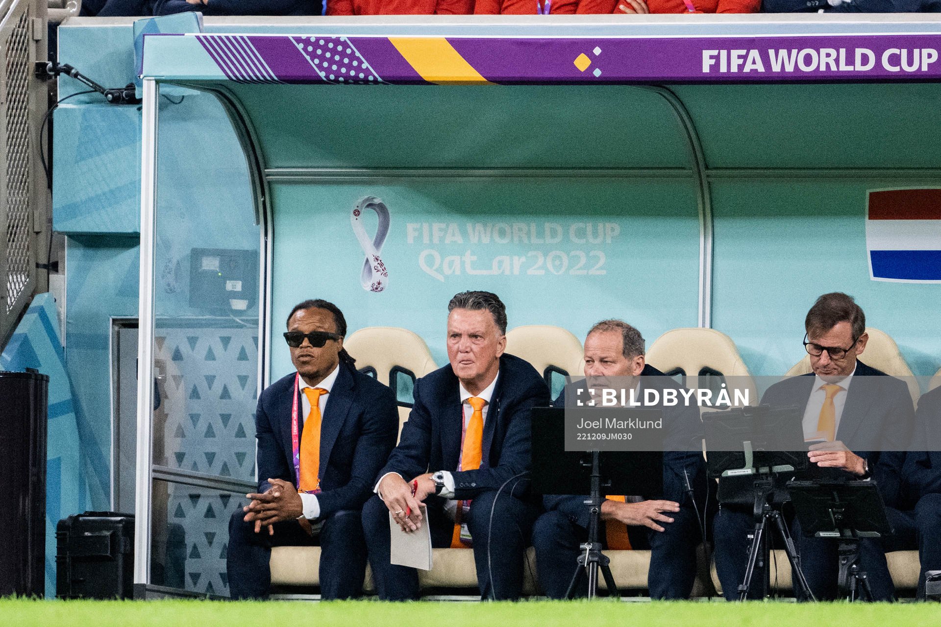 Head coach Louis van Gaal of Netherlands during the FIFA World Cup 2022 quarterfinal between Netherlands and Argentina on December 9, 2022 in Doha.