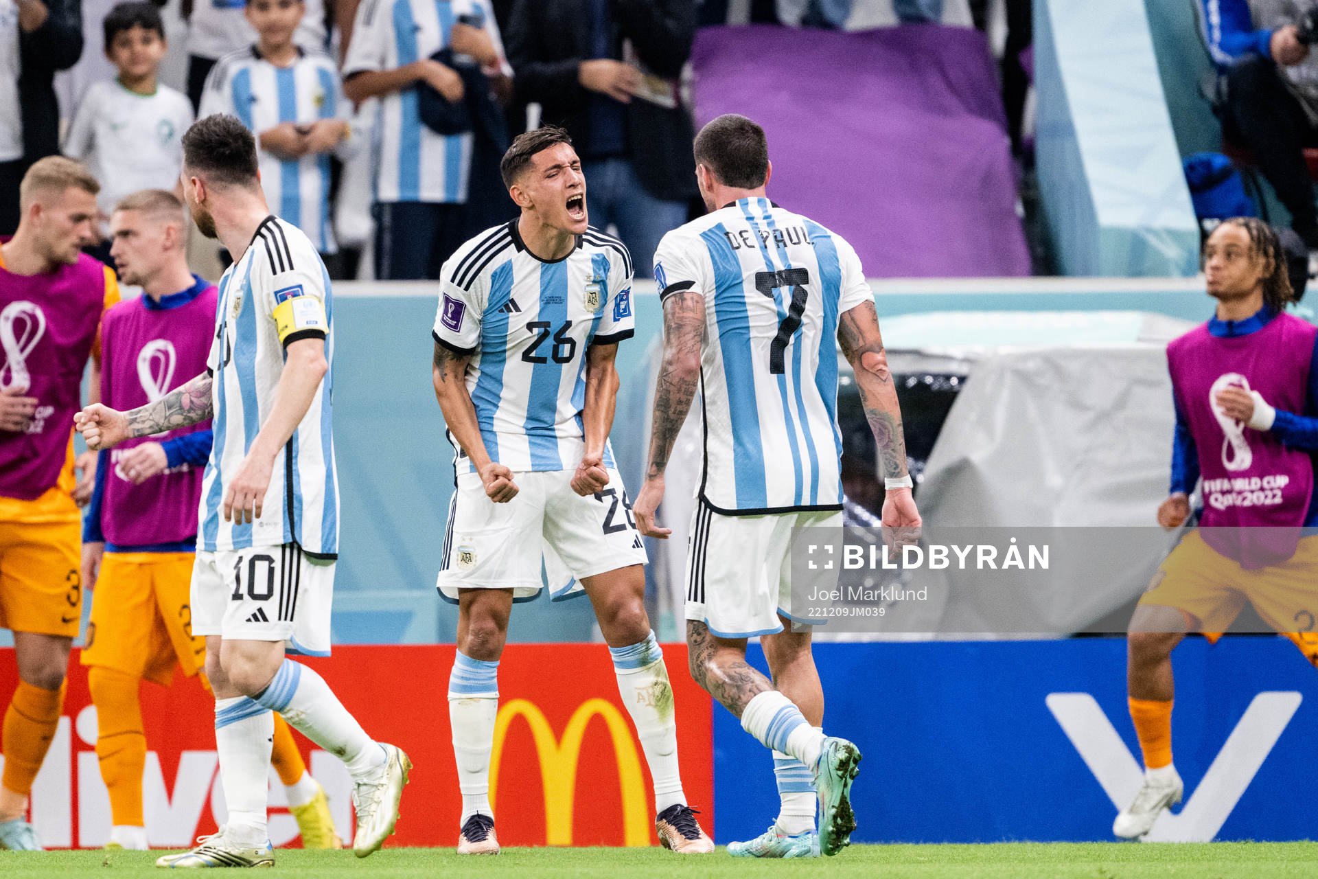 Nahuel Molina of Argentina celebrates