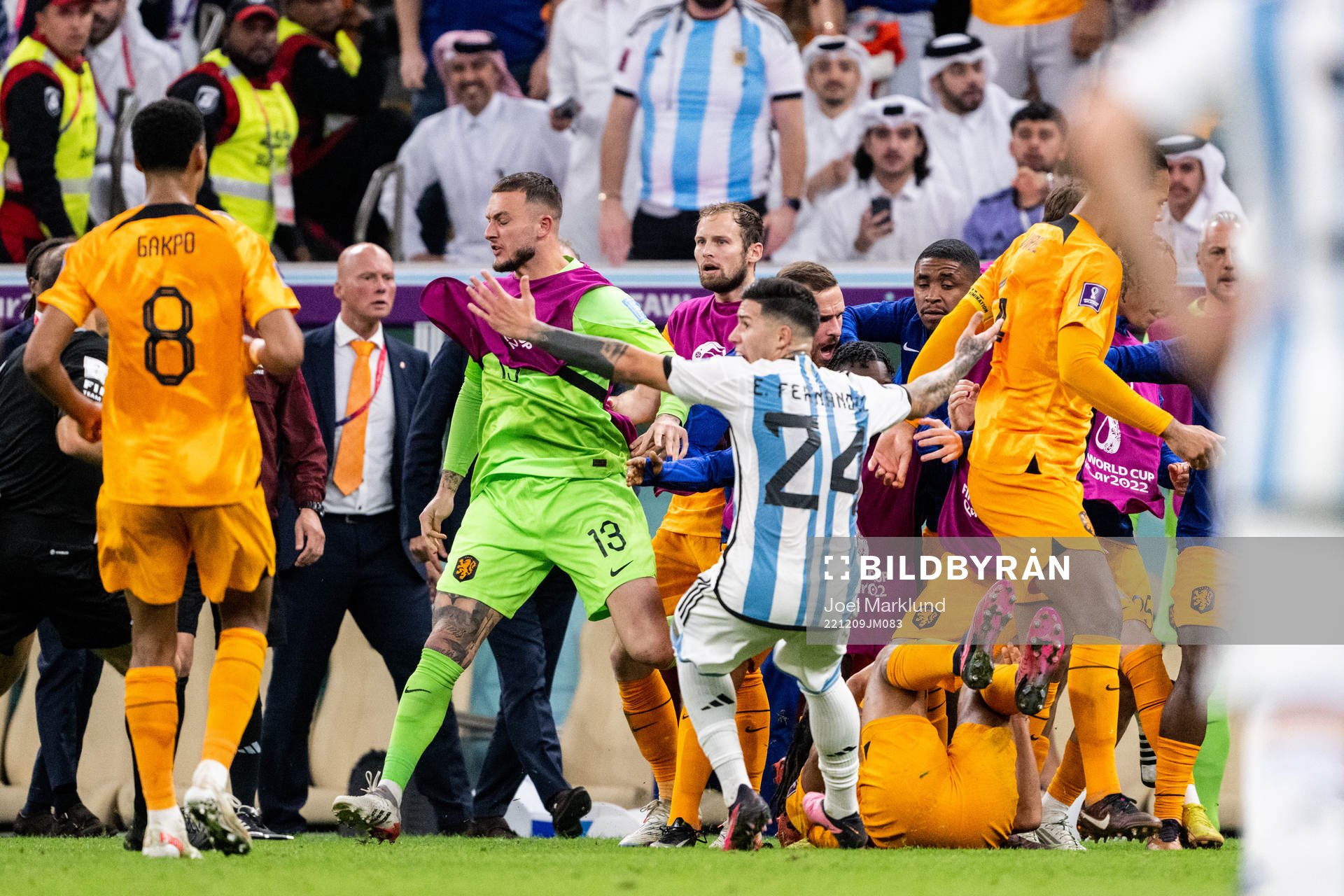 Goalkeeper Justin Bijlow of Netherlands reacts
