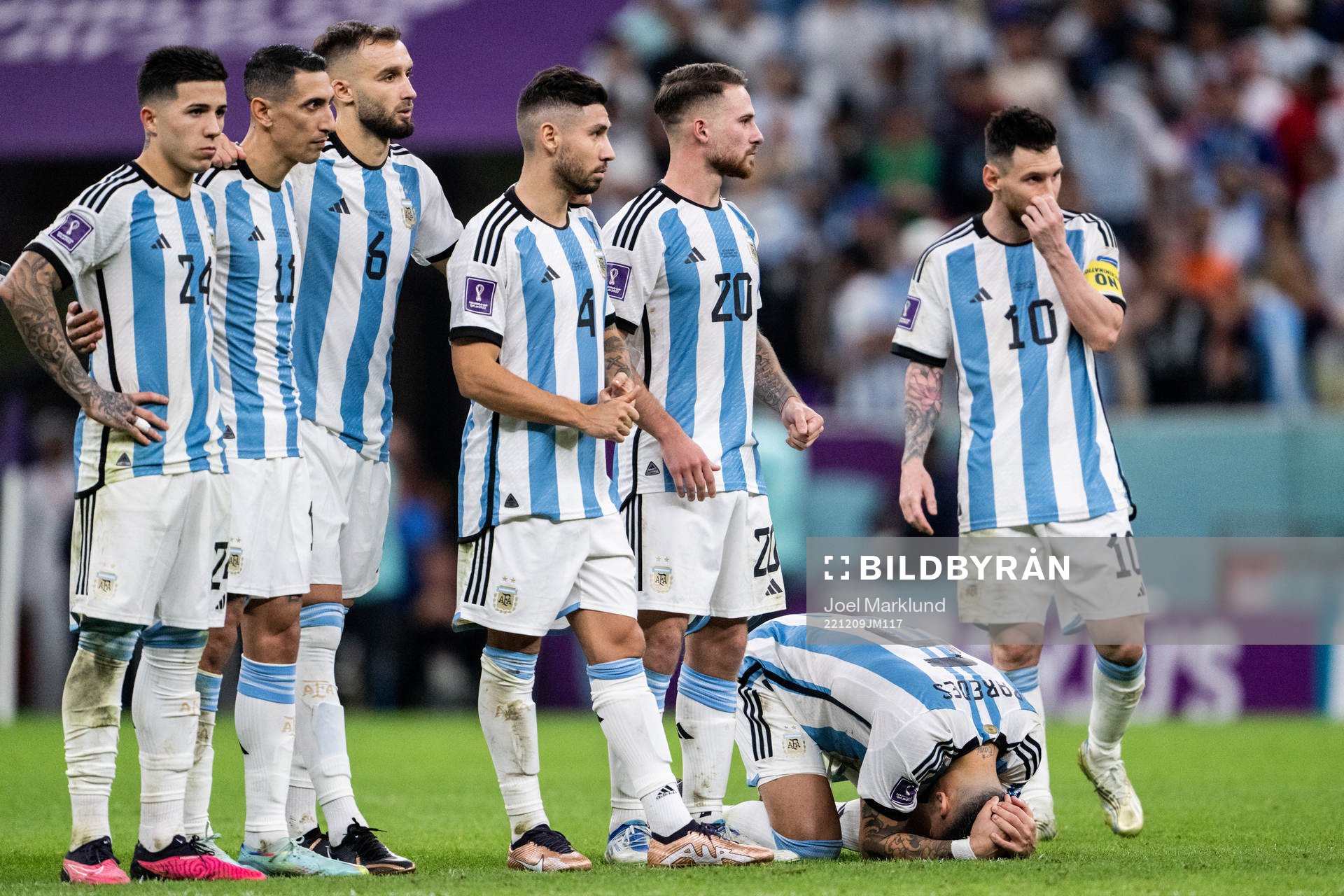 Enzo Fernandez, Angel de Maria, German Pezzella, Gonzalo