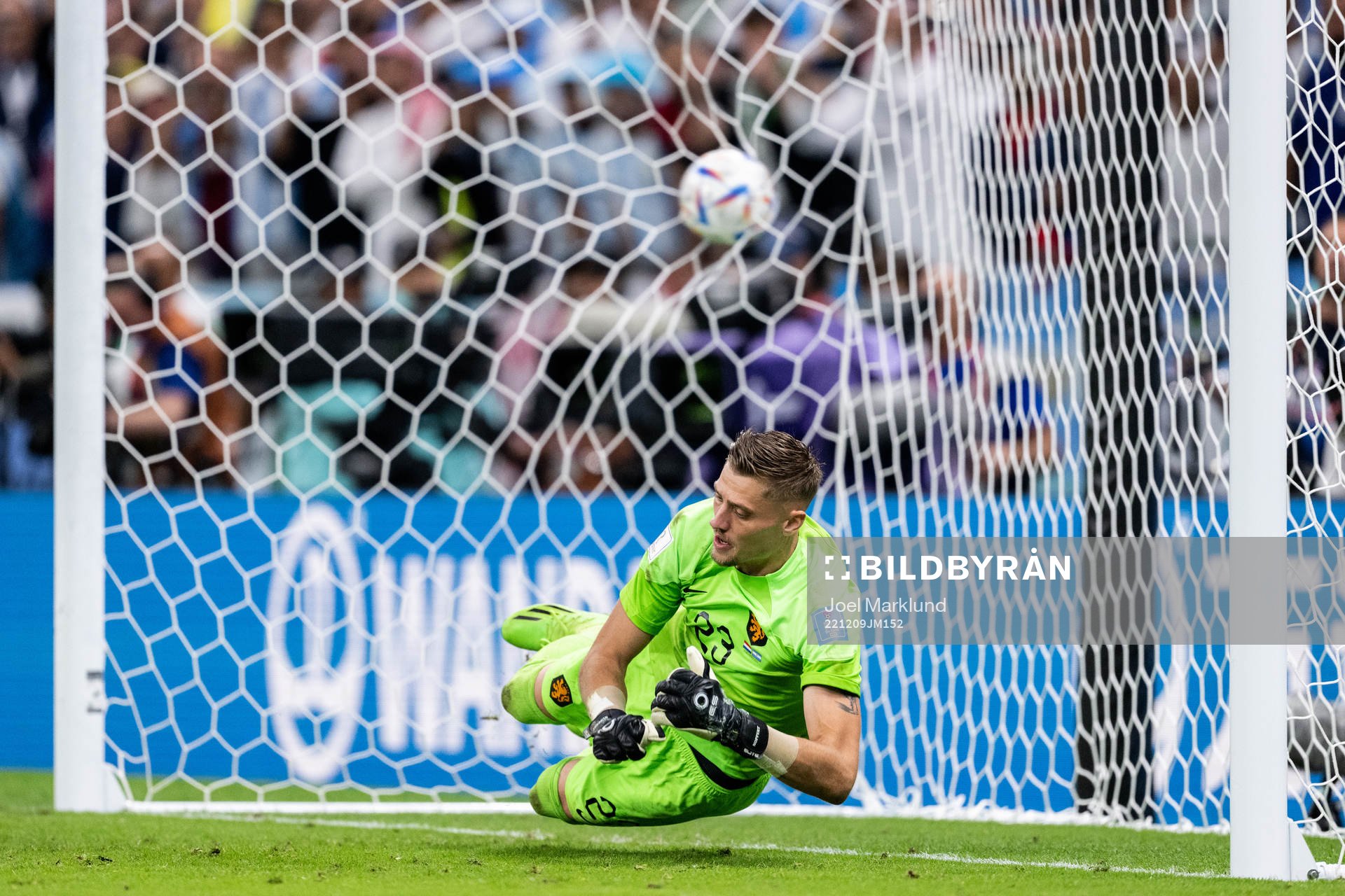 Lautaro Martinez of Argentina (not pictured) scores the