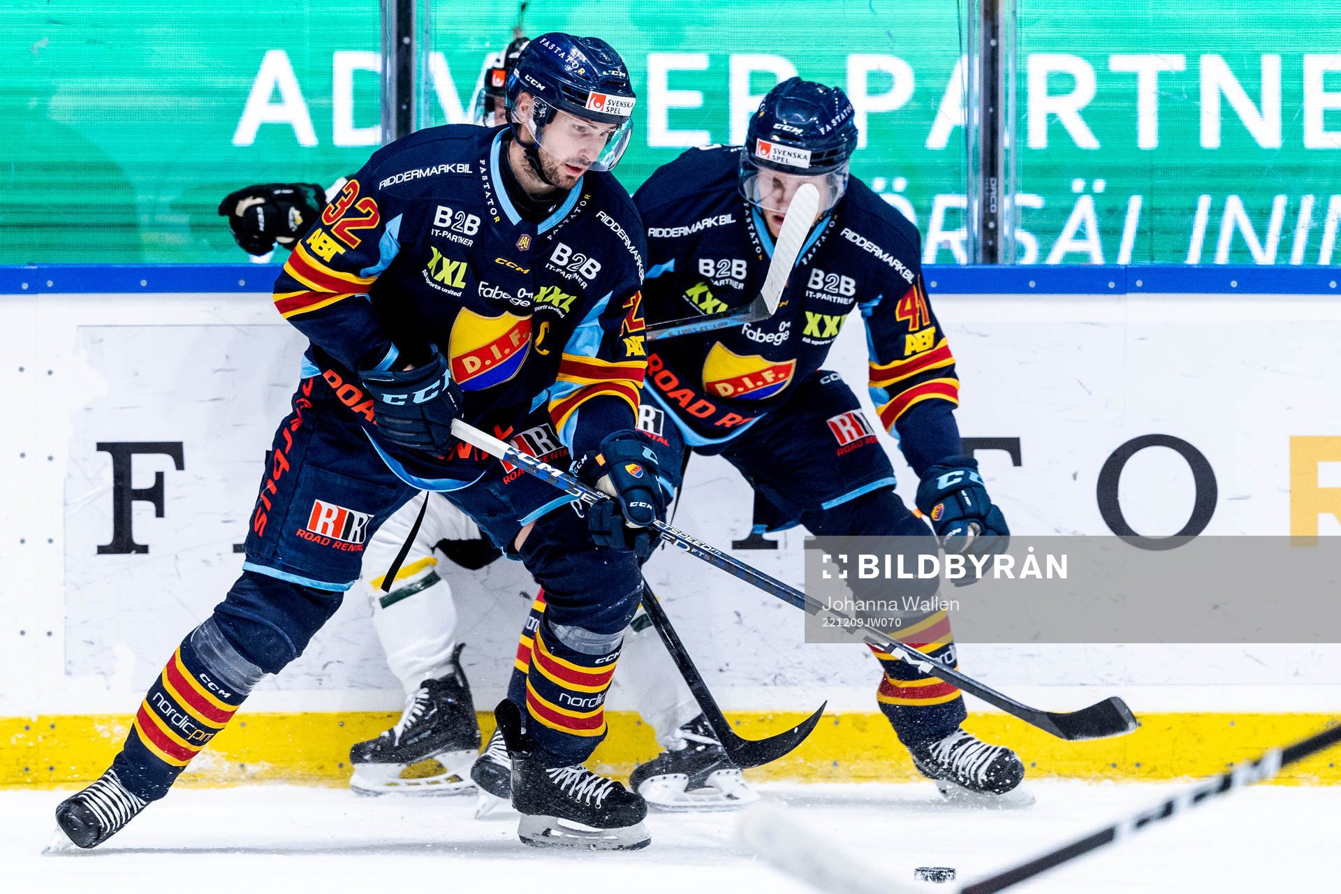 Djurgårdens Marcus Kruger och Alexander Falk