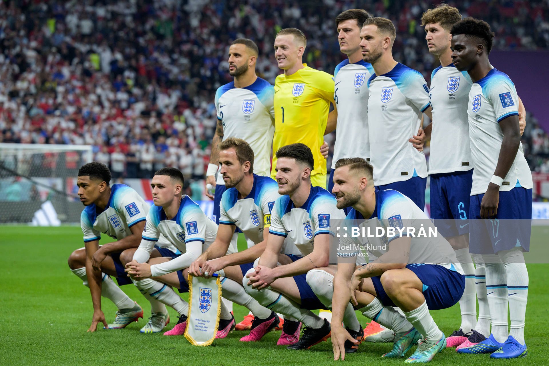 The starting eleven of England