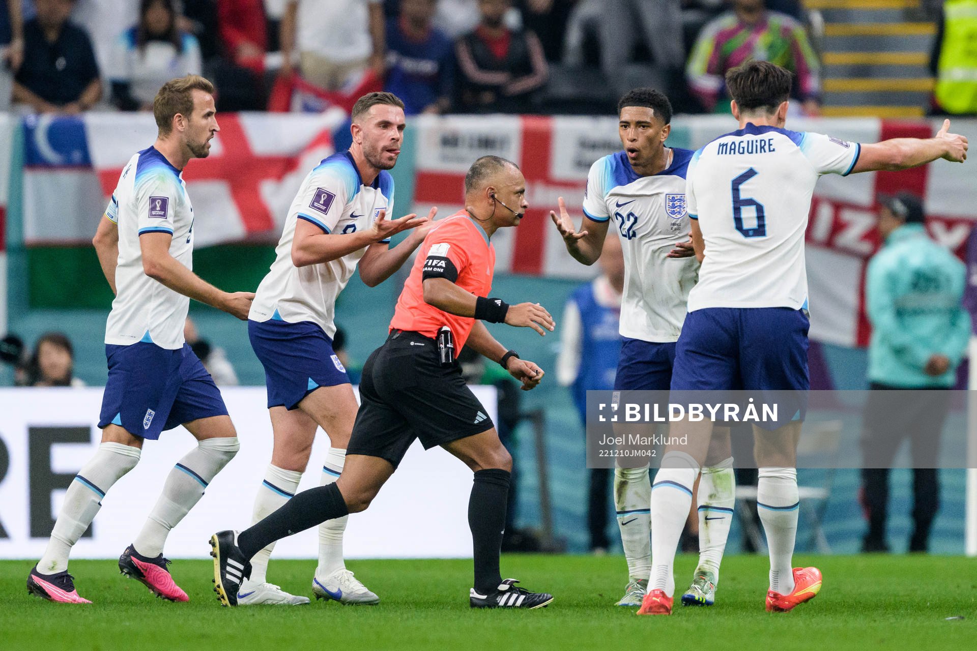 Harry Kane, Jordan Henderson, Jude Bellinghamand Harry