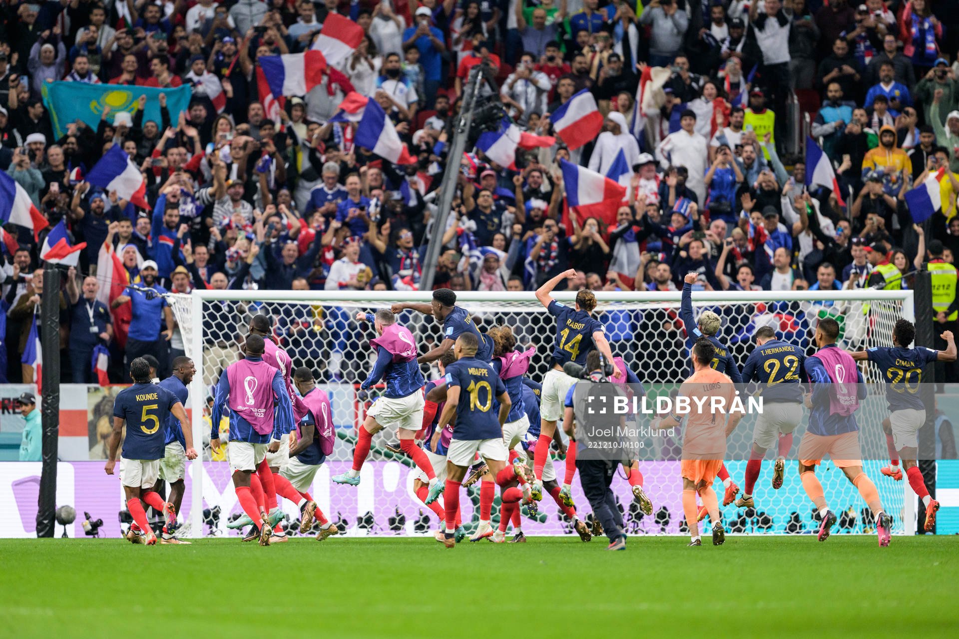 Players of France celebrate