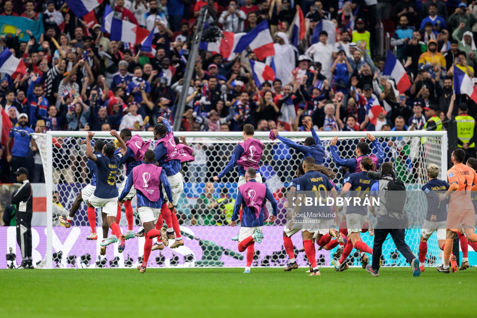 Players of France celebrate