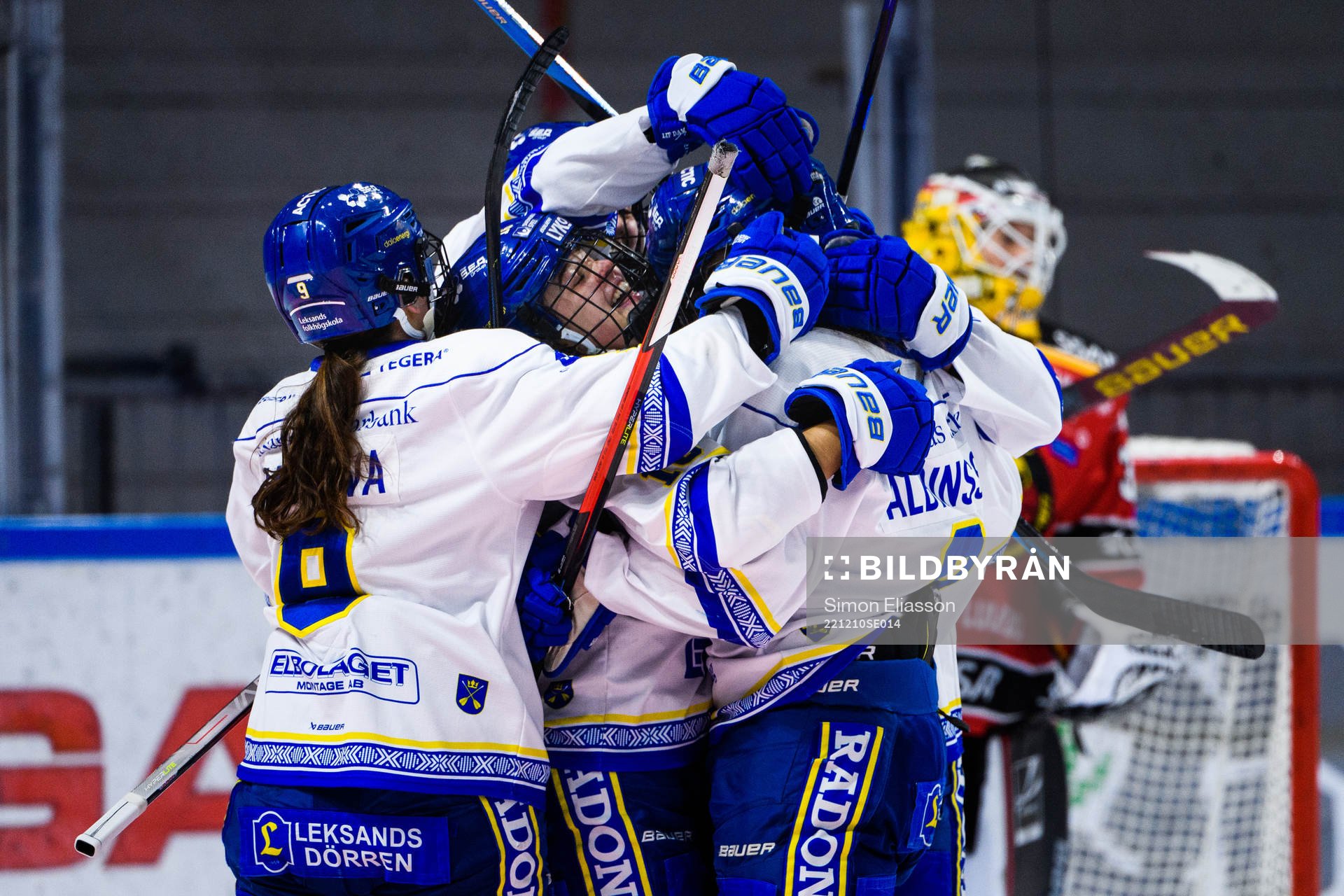 Leksands spelare jublar
