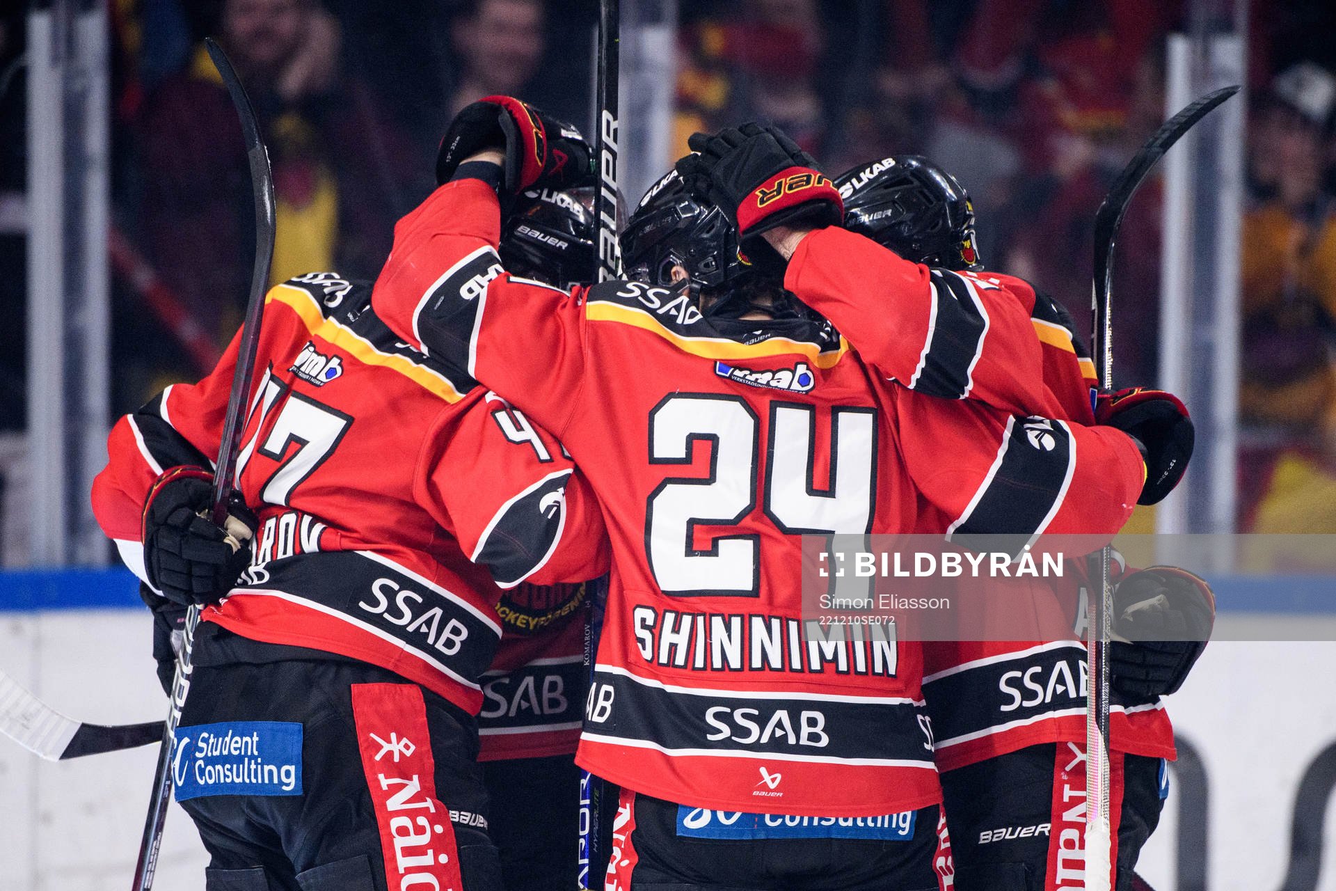 Luleås spelare jublar