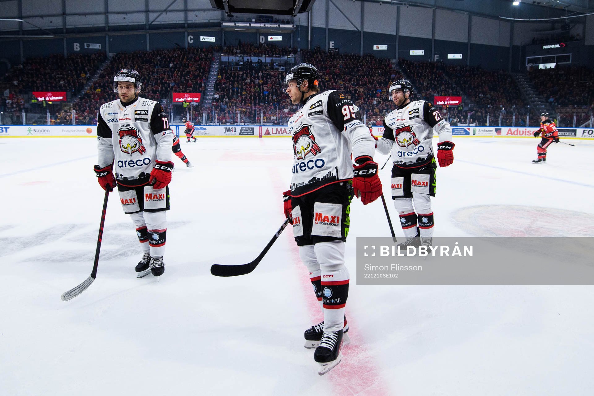 Malmö Redhawks Pathrik Westerholm, Carl Persson och