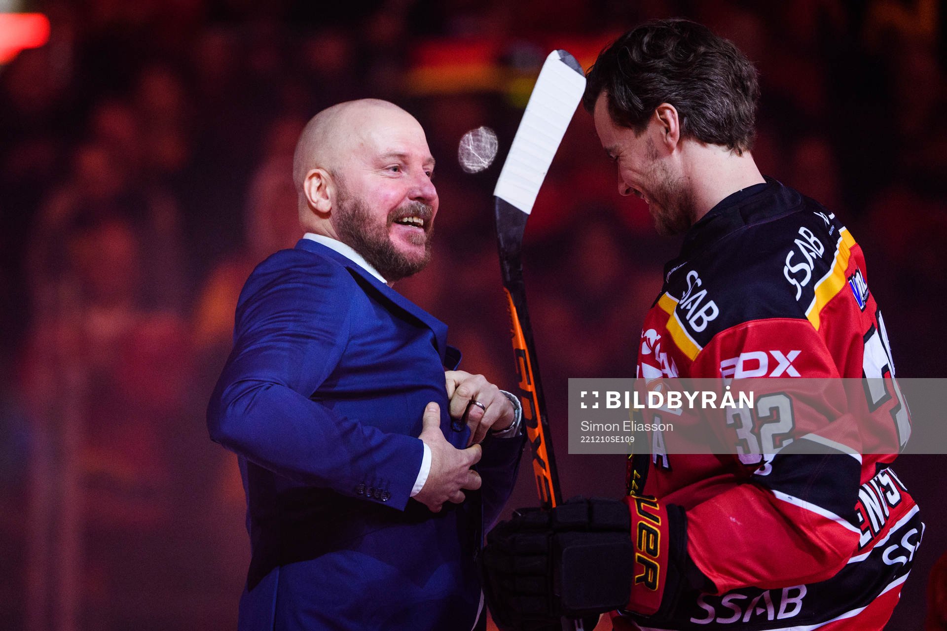 Jan Sandström och Luleås Oscar Engsund