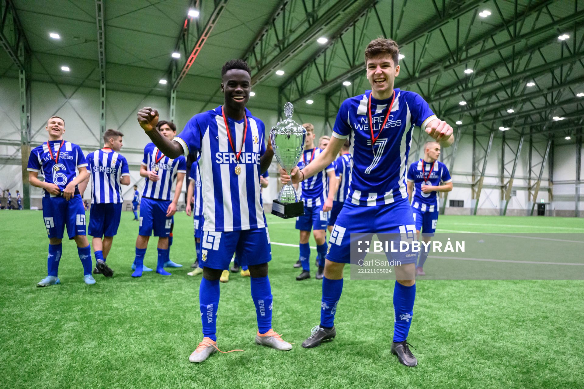 IFK Göteborgs Assolo Mohamed och Lion Beqiri jublar med