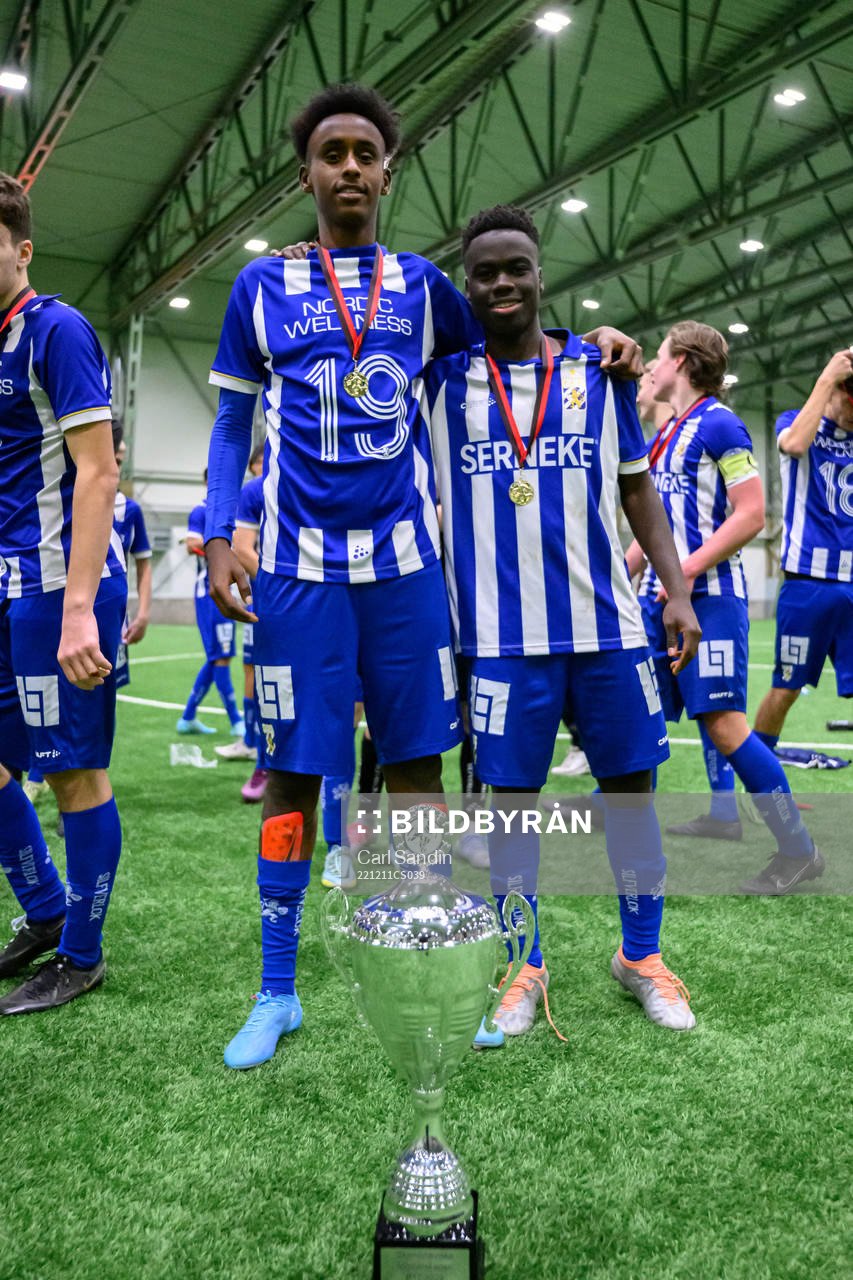 IFK Göteborgs Abdiqadar Ali och Assolo Mohamed jublar med