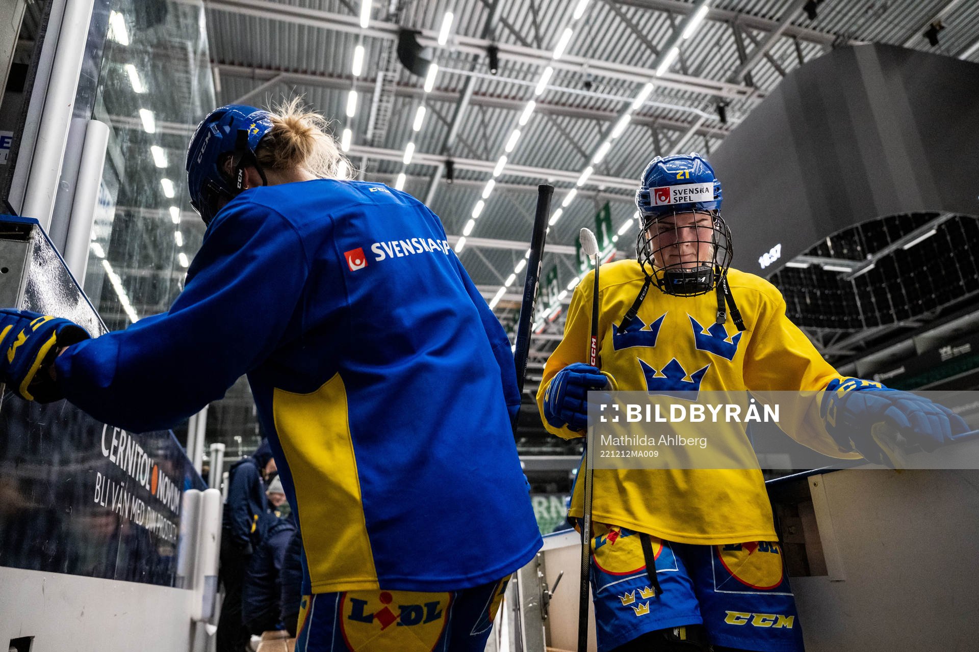 Lova Blom of Sweden at a training session