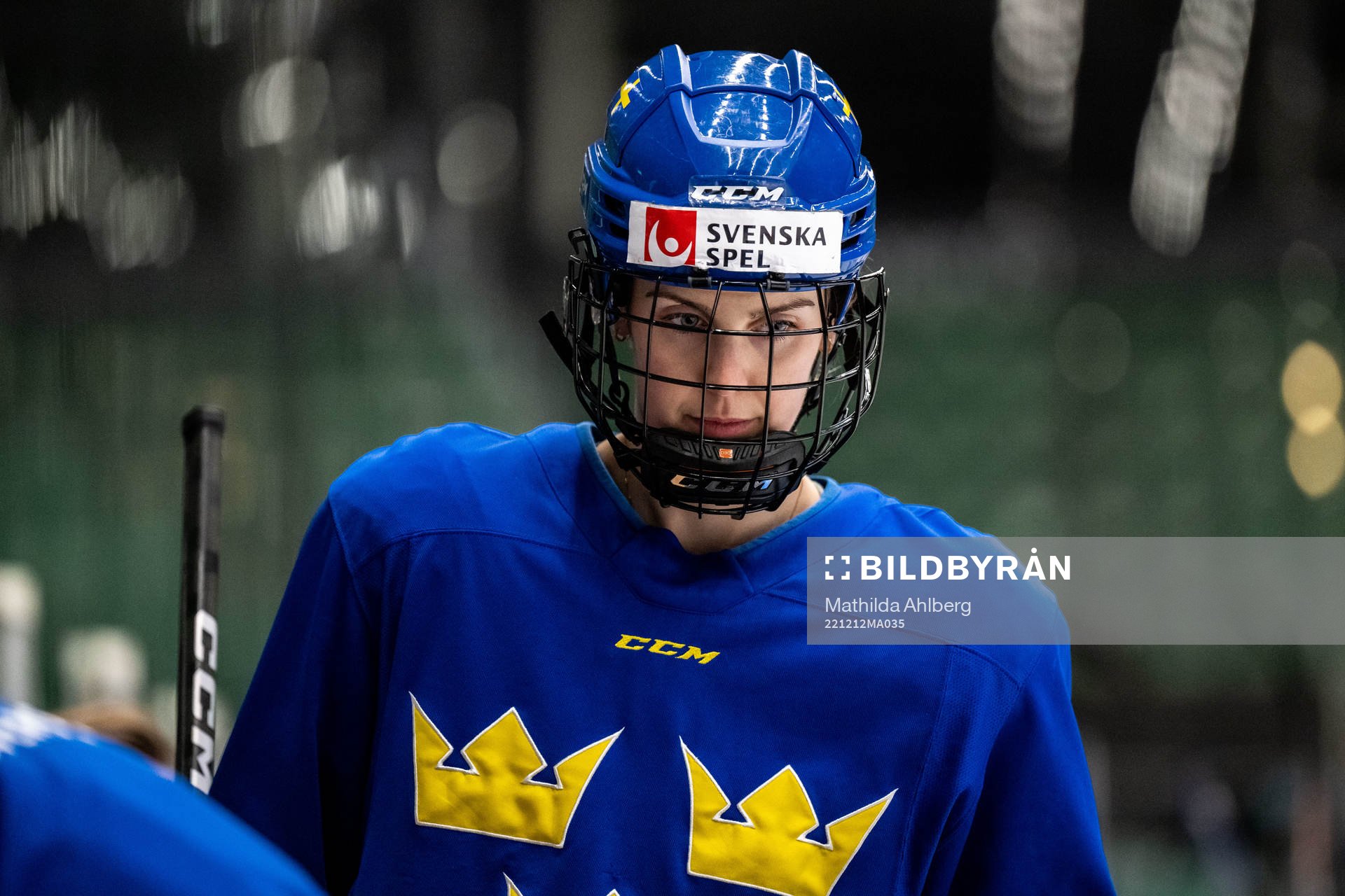 Julia Östlund of Sweden at a training session